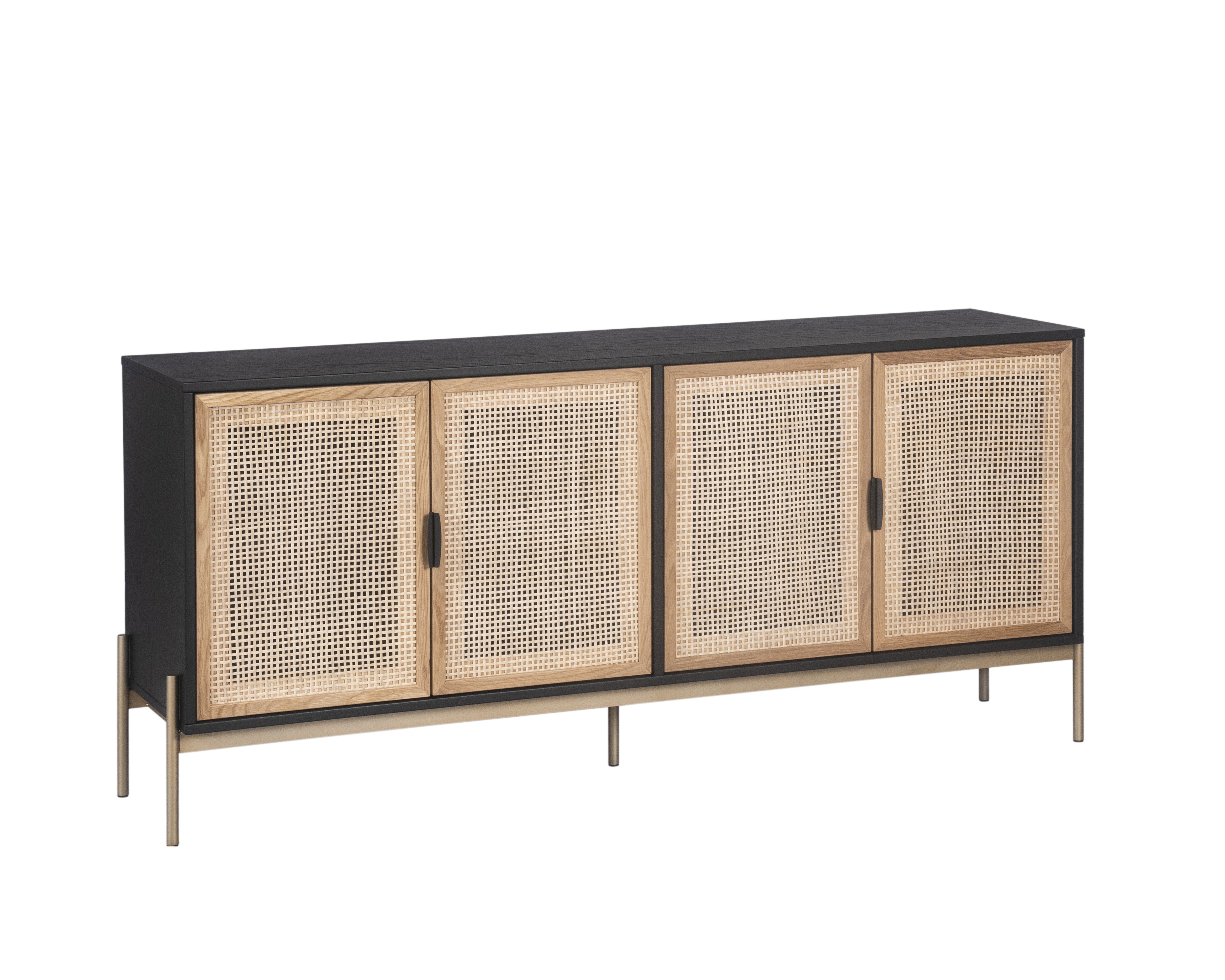 Avida Sideboard - Large - Gold - Black/Natural
