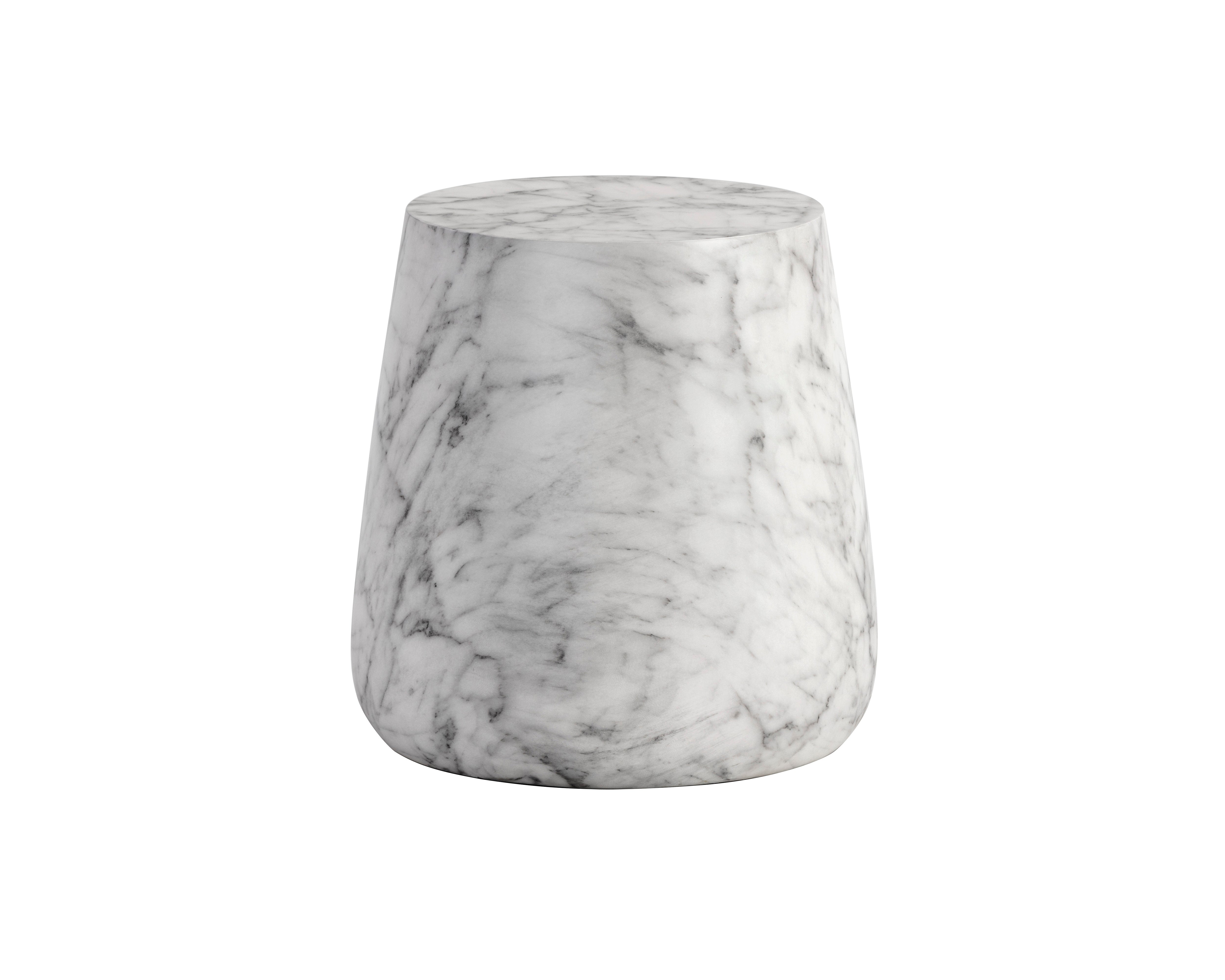 Aries End Table  Marble Look