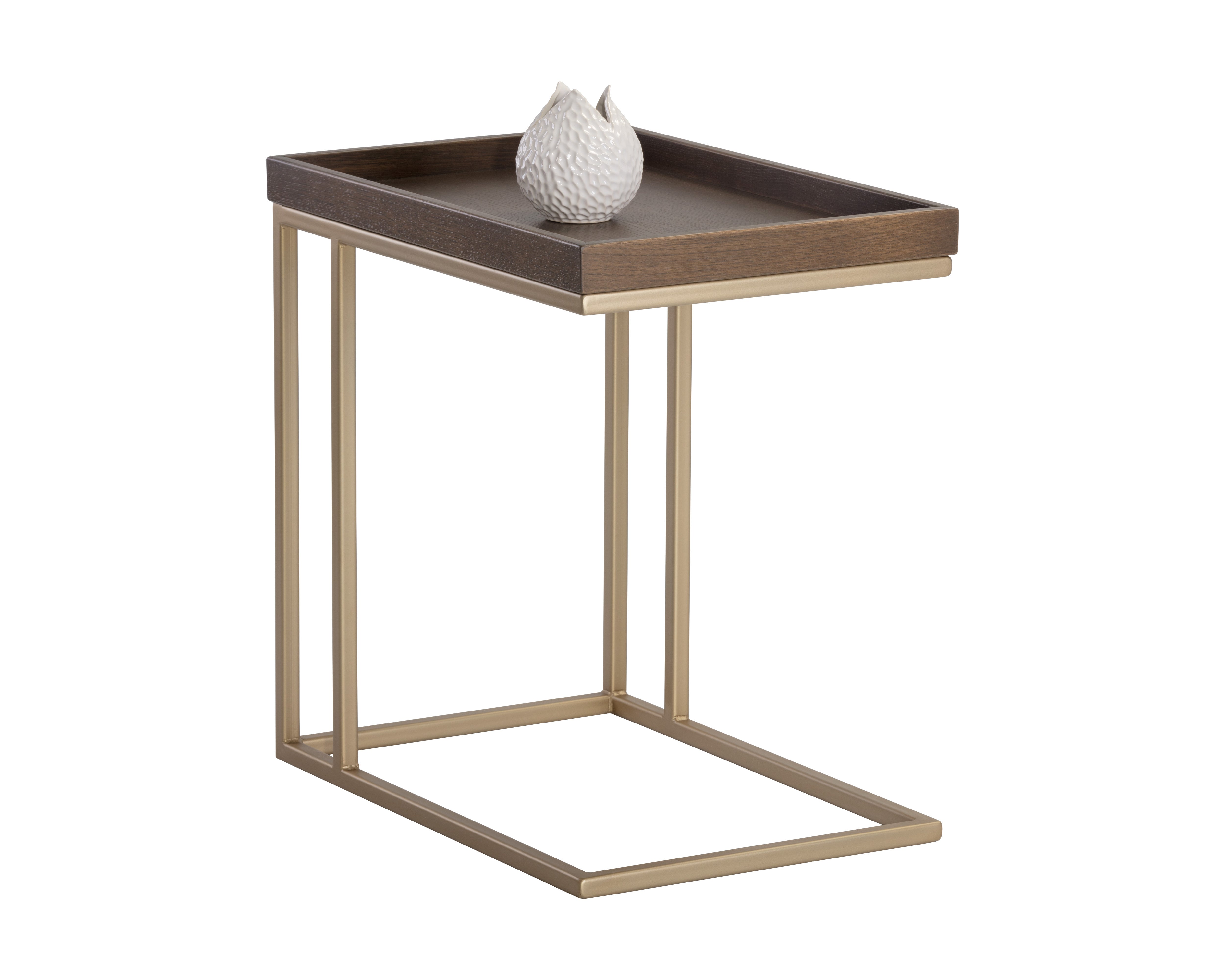 Arden Cshaped Side Table  Gold 