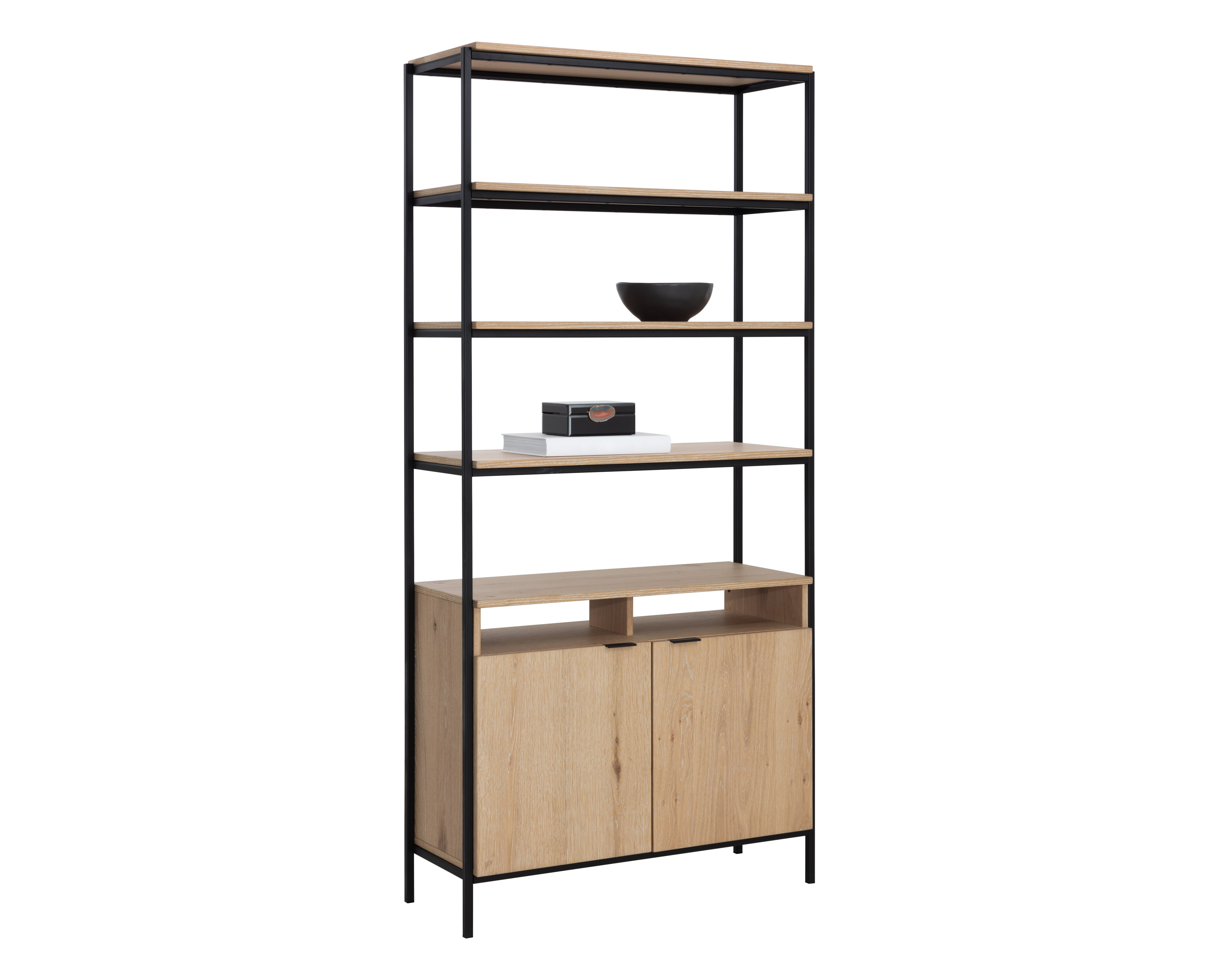 Ambrose Modular Bookcase Large  Rustic Oak 