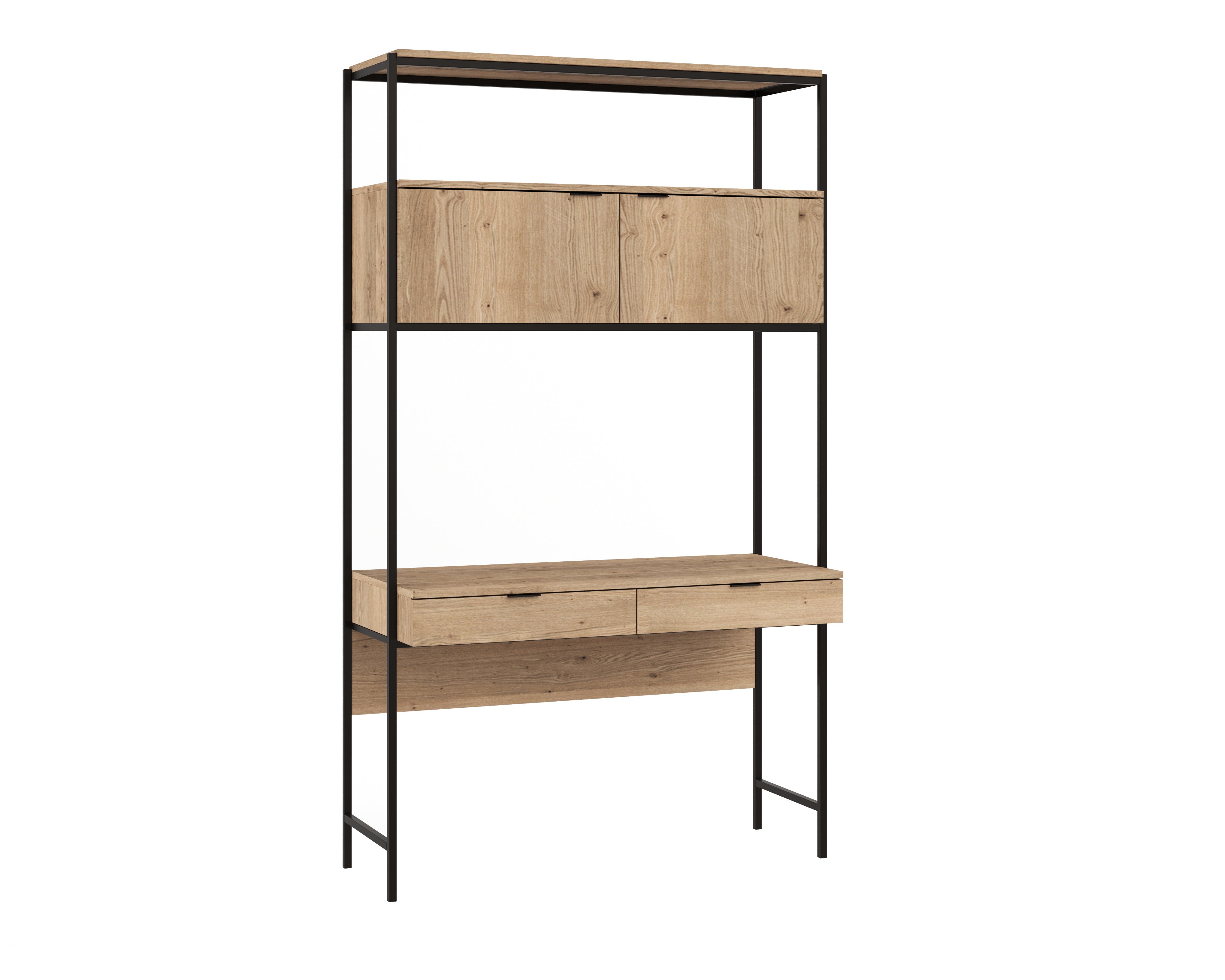 Ambrose Modular Wall Desk  Rustic Oak 