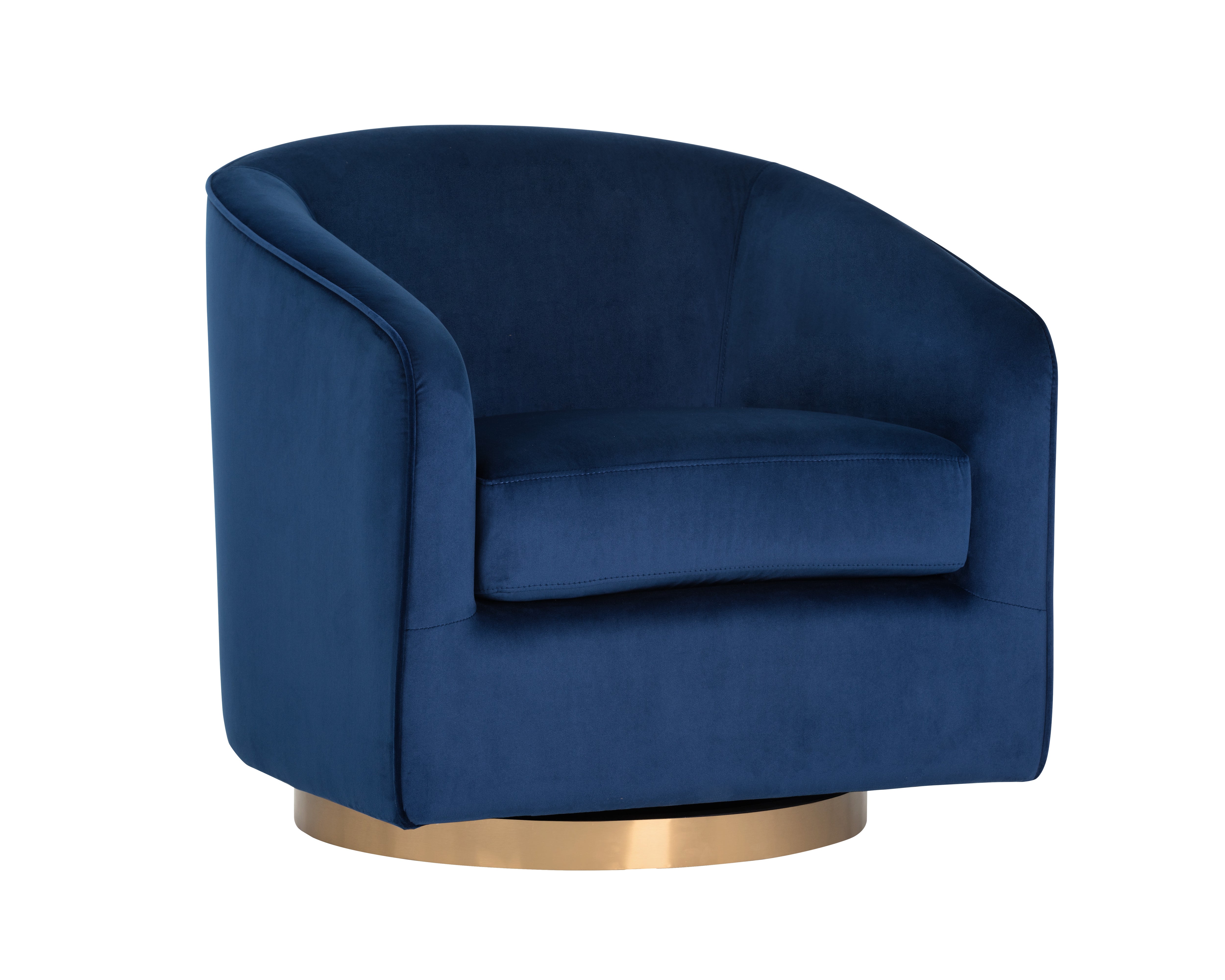 Hazel Swivel Lounge Chair  Gold 