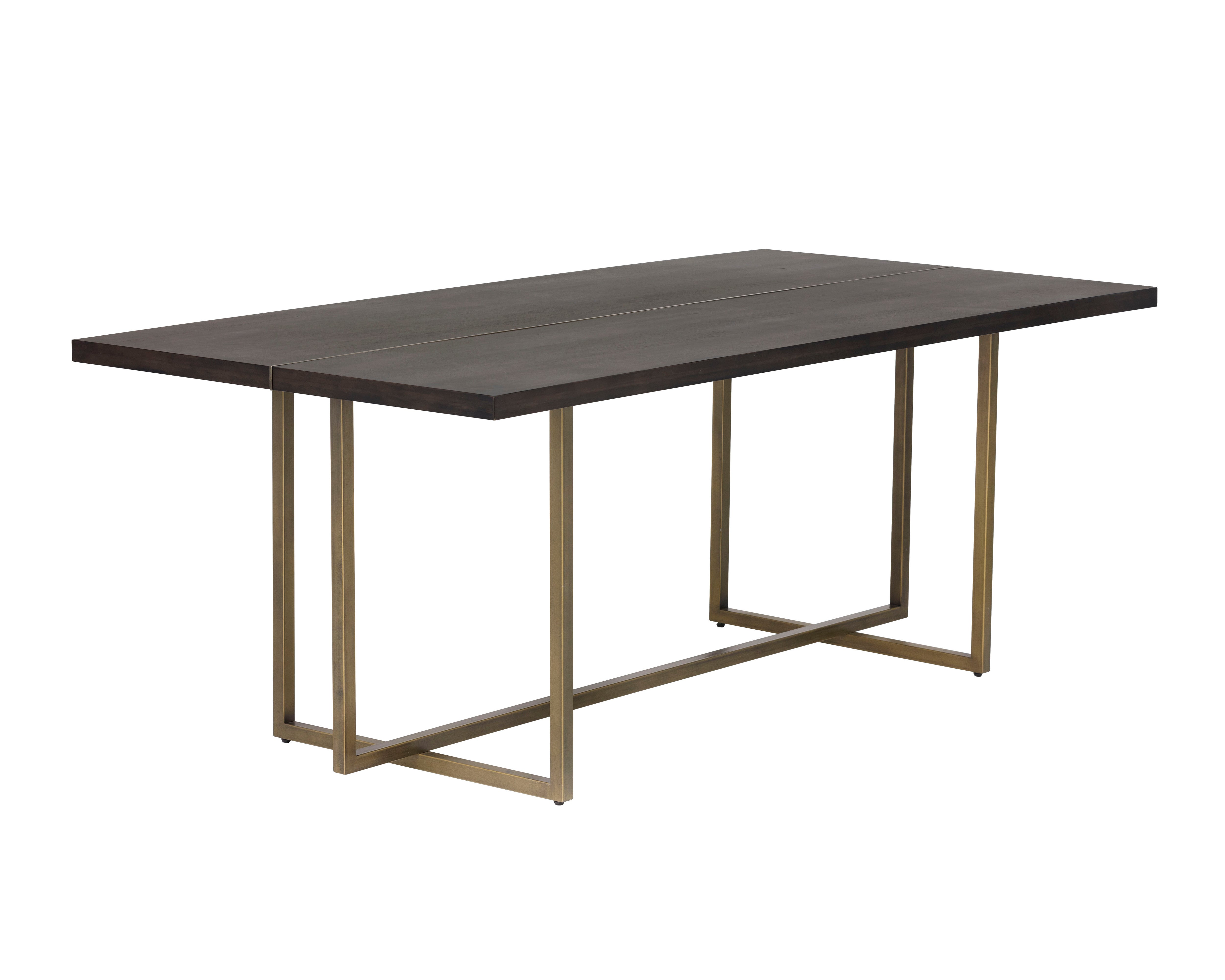 Jade Dining Table  Antique Brass - 79"