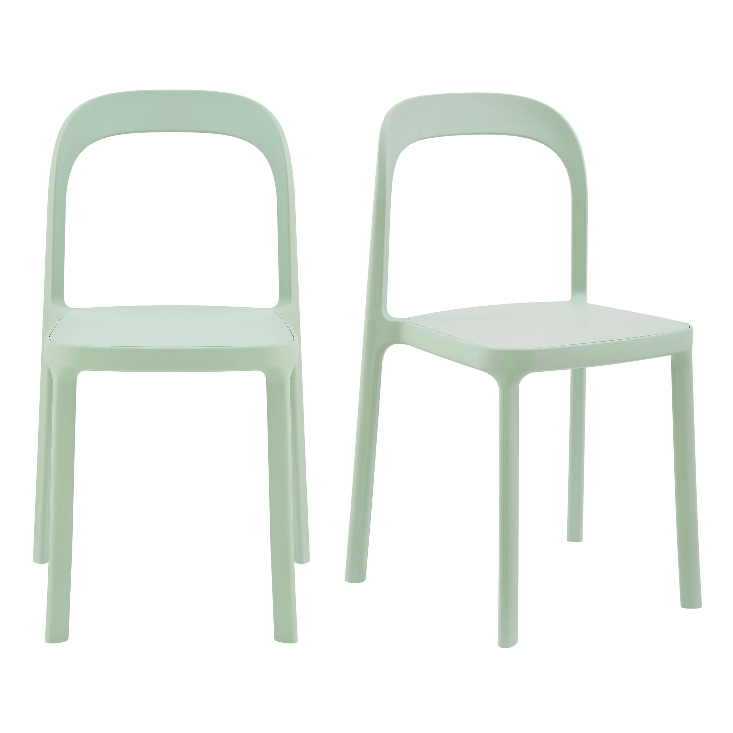 Lance Stackable Side Chair in Mint Polypropylene - Set of 2