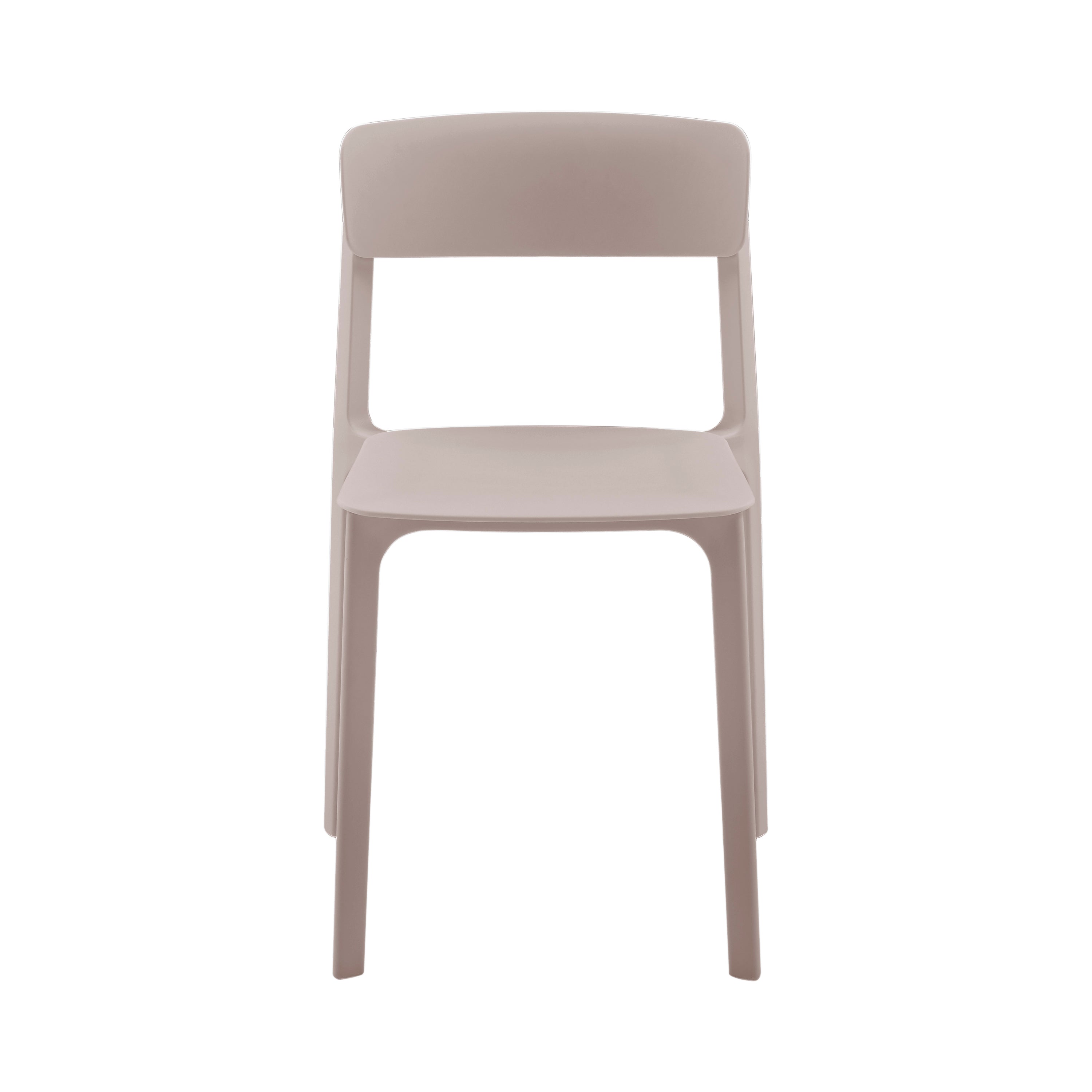 Tibo Stackable Side Chair in Taupe Polypropylene - Set of 2