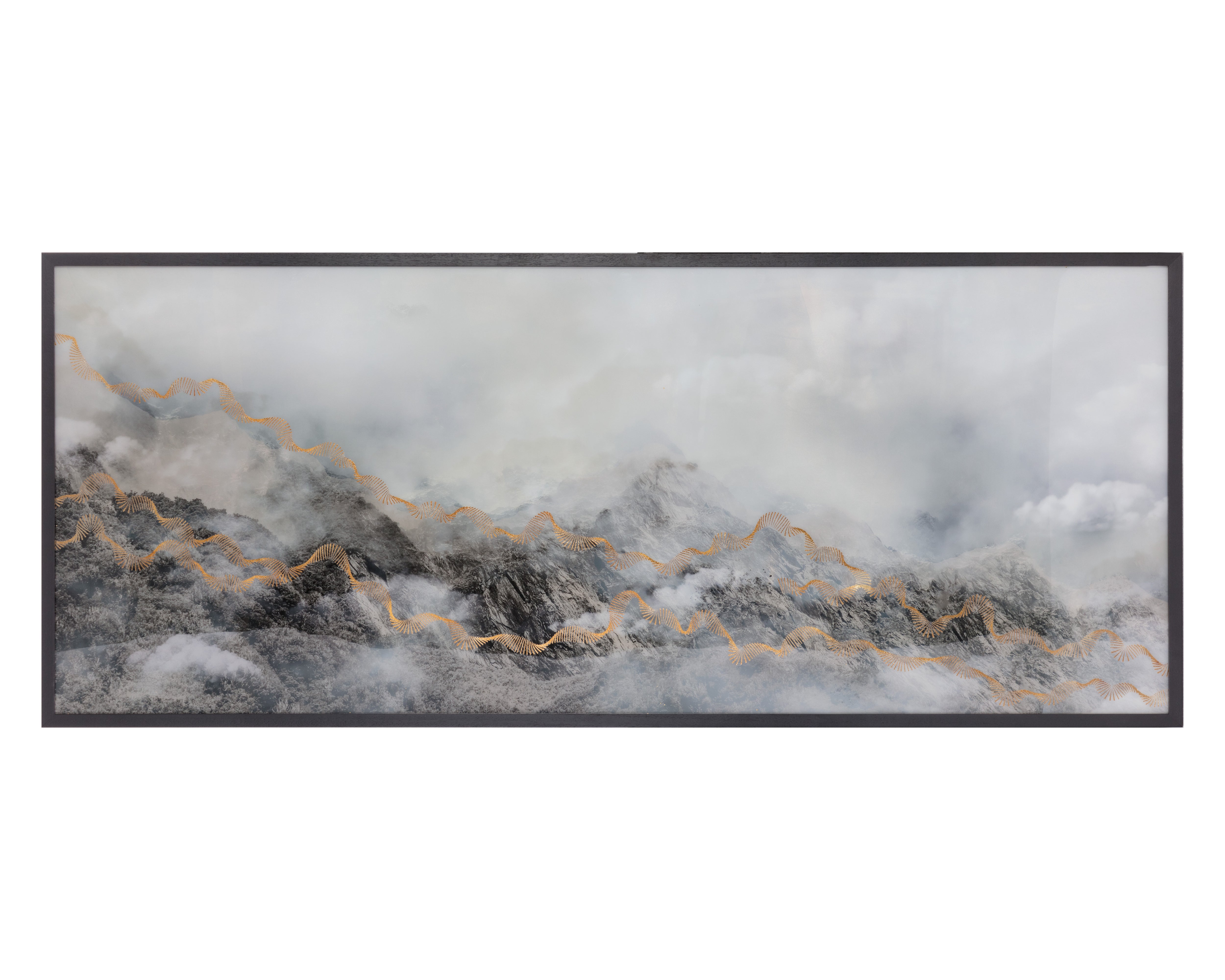 Mystic Mountain  72" X 30"  Black Frame