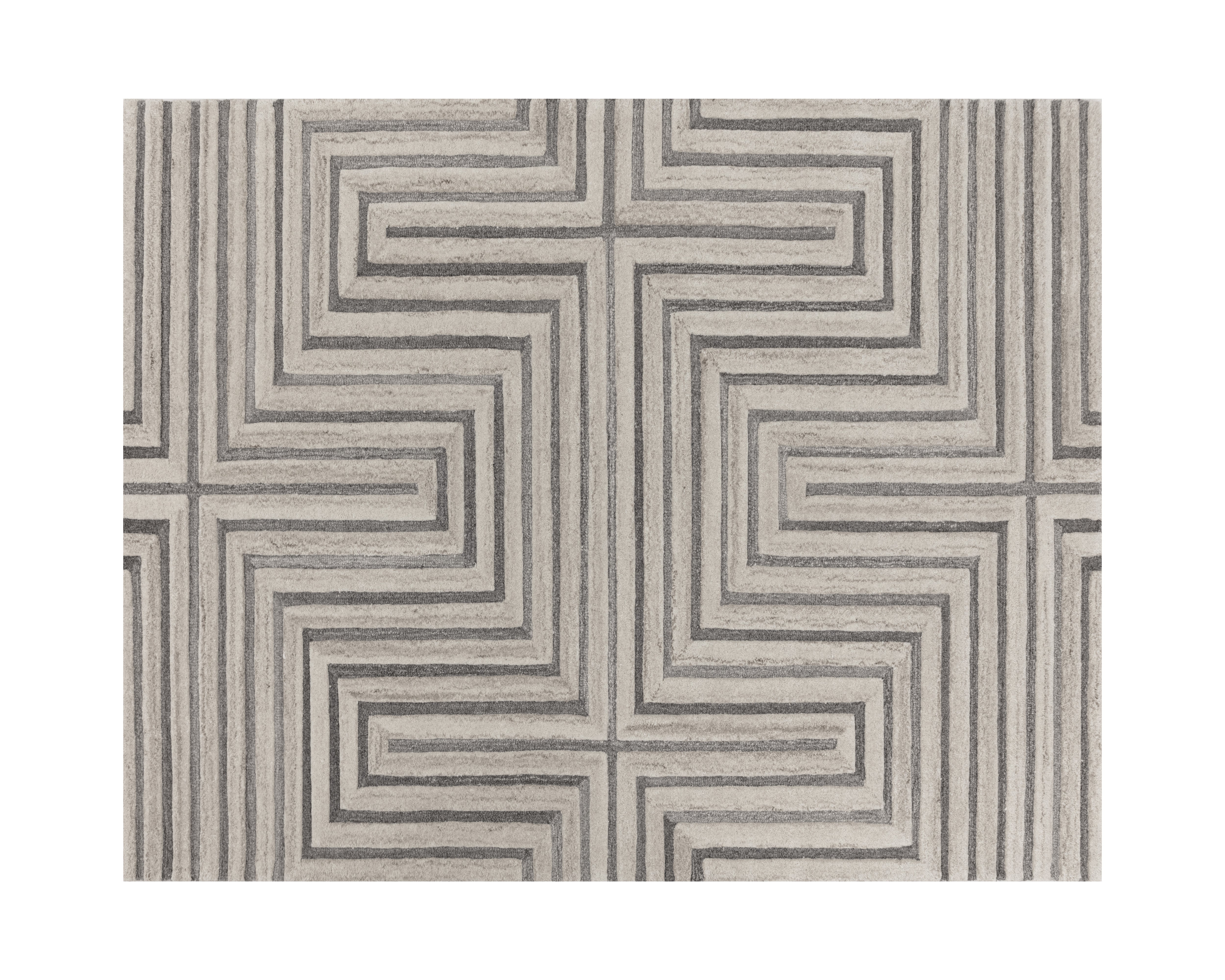 Oslow Handtufted Rug  Beige / Grey  8' X 10'