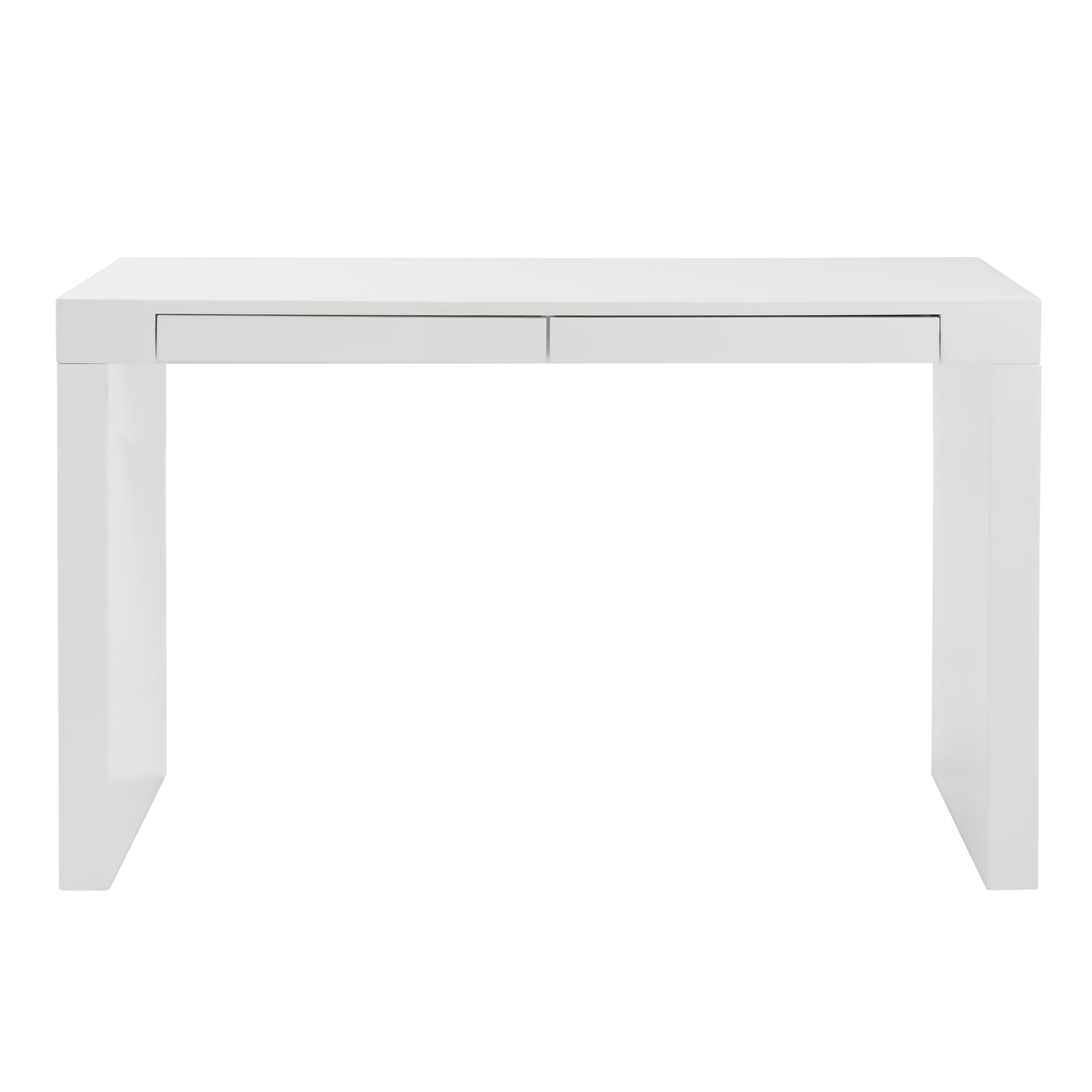 Donald Desk in White with Two Drawers