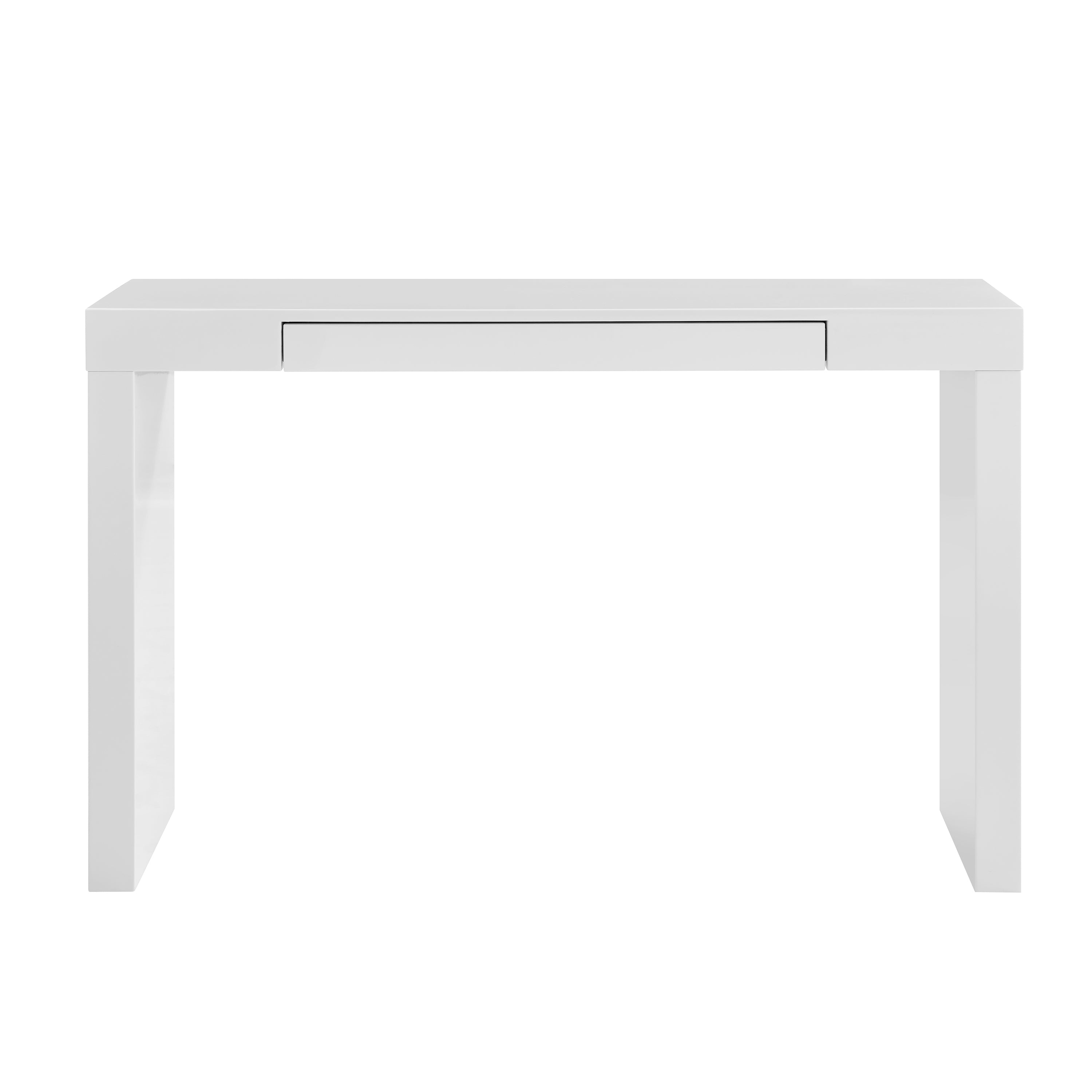 Donald Console Table/Desk in White with One Drawer