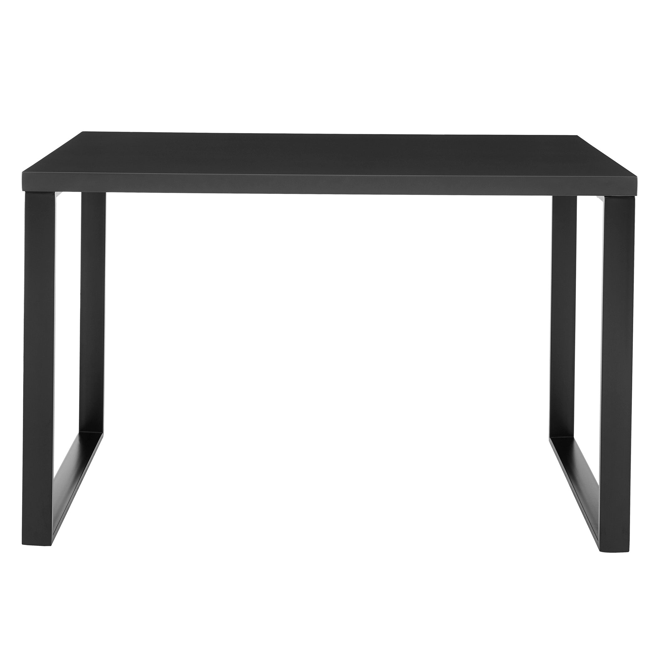 Dillon Desk in Matte Anthracite with Matte Black Steel Base