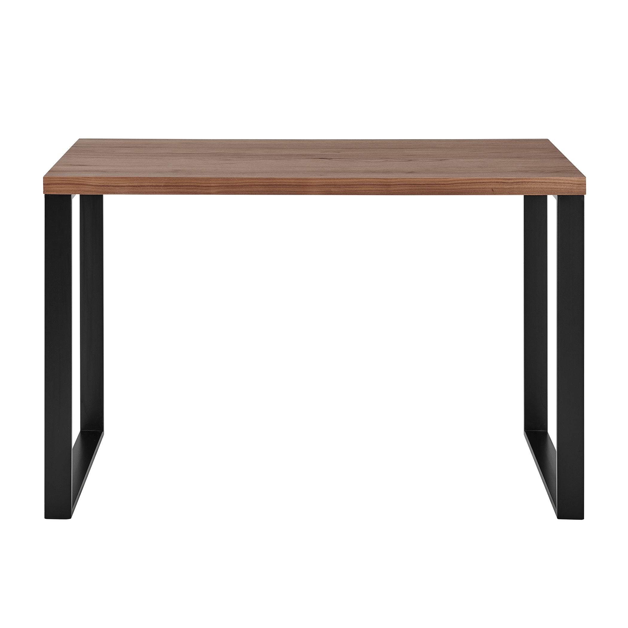 Dillon Desk in American Walnut Veneer with Matte Black Steel Base