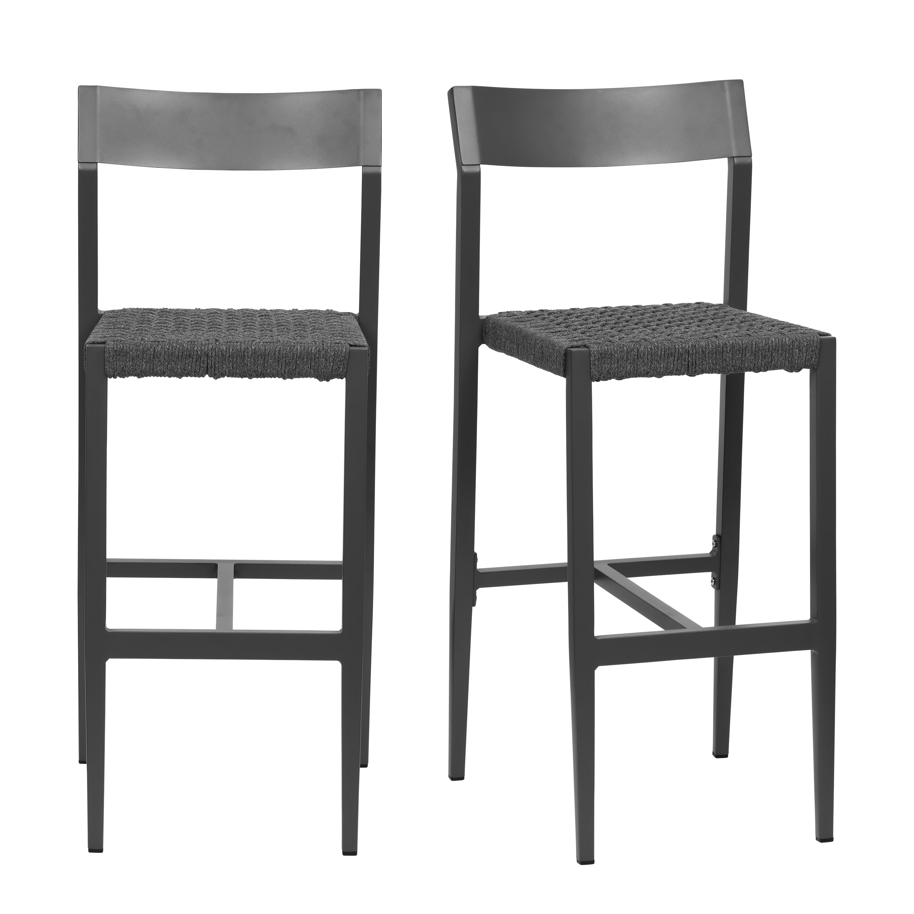 Ronan Outdoor Bar Stool in Gray - Set of 2