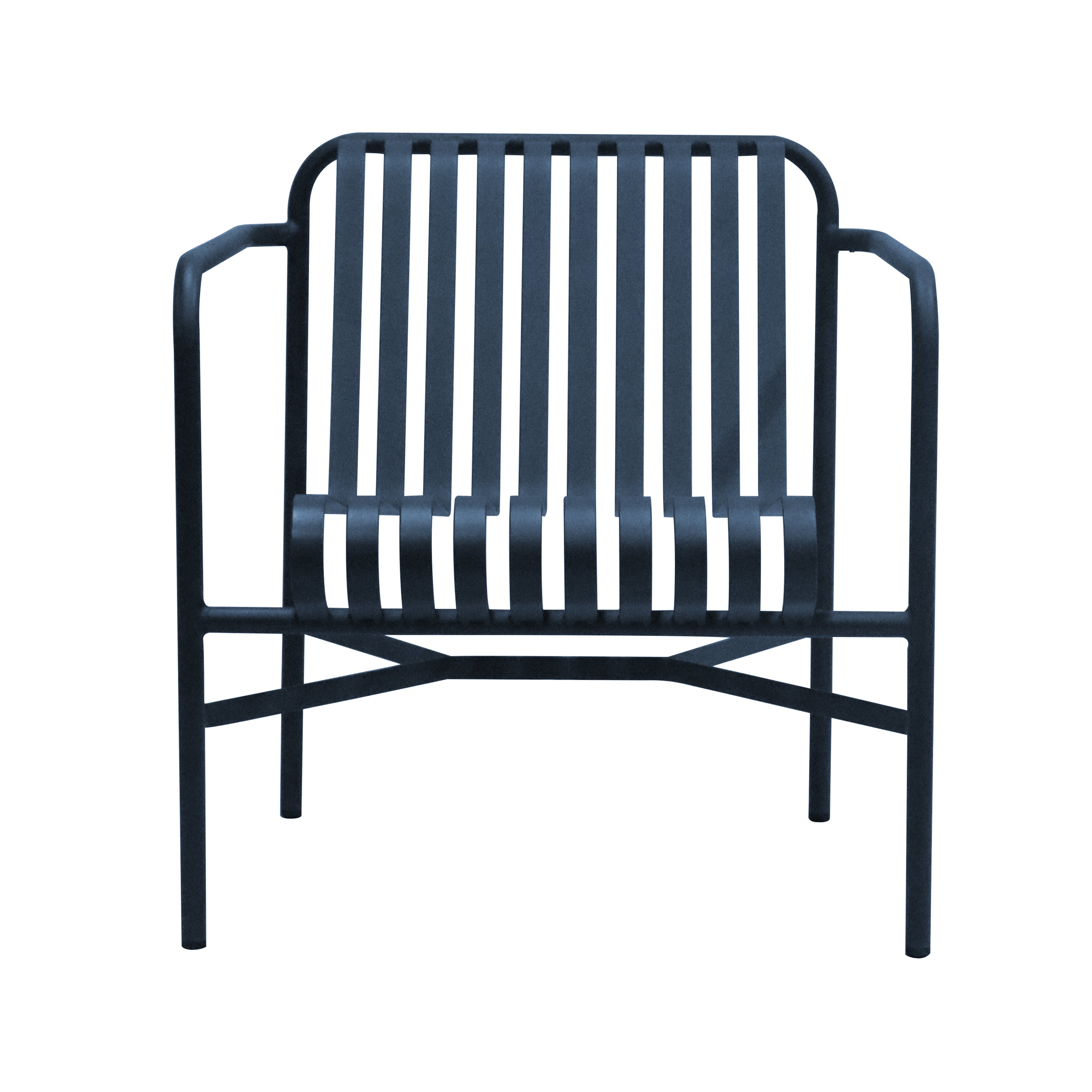 Enid Outdoor Lounge Chair in Dark Blue - Set of 1