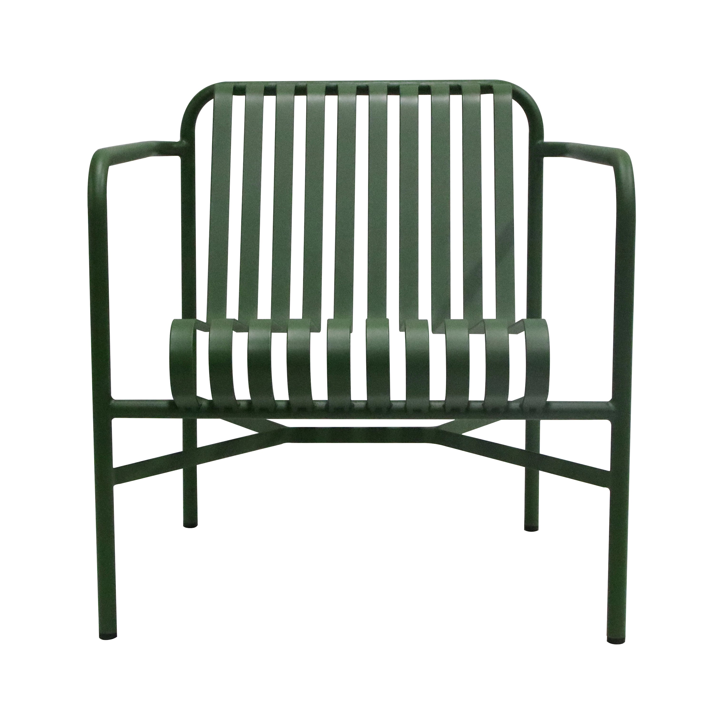 Enid Outdoor Lounge Chair in Dark Green - Set of 1