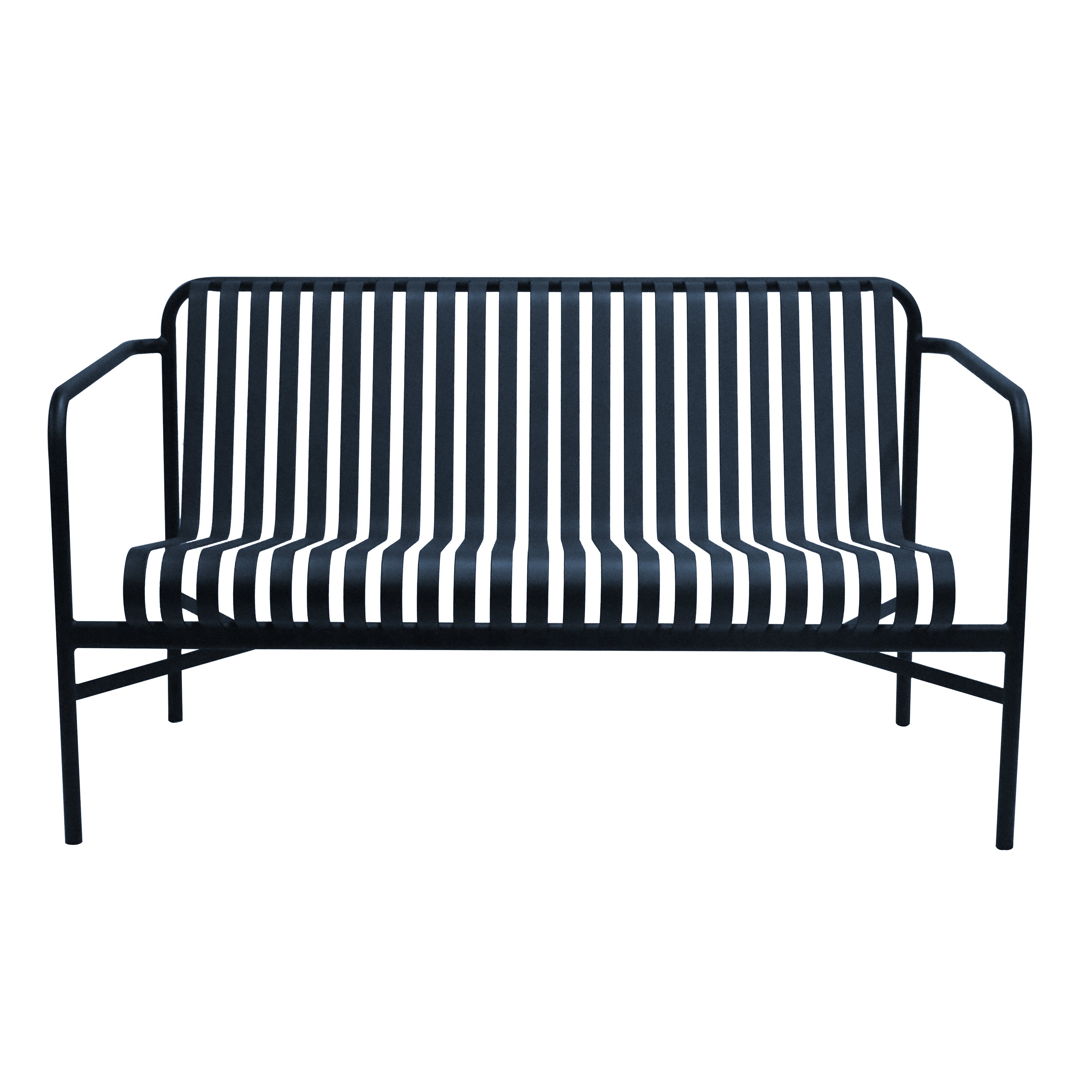 Enid Outdoor Loveseat in Dark Blue - Set of 1