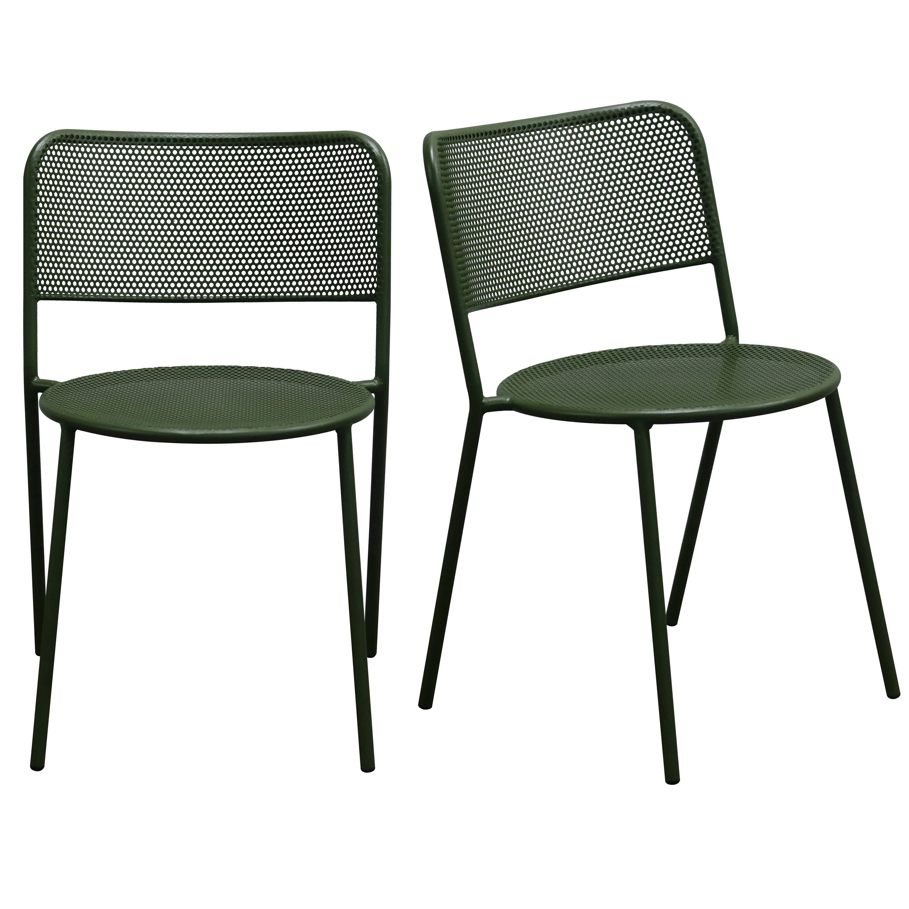 Nansen Outdoor Side Chair in Dark Green - Set of 2