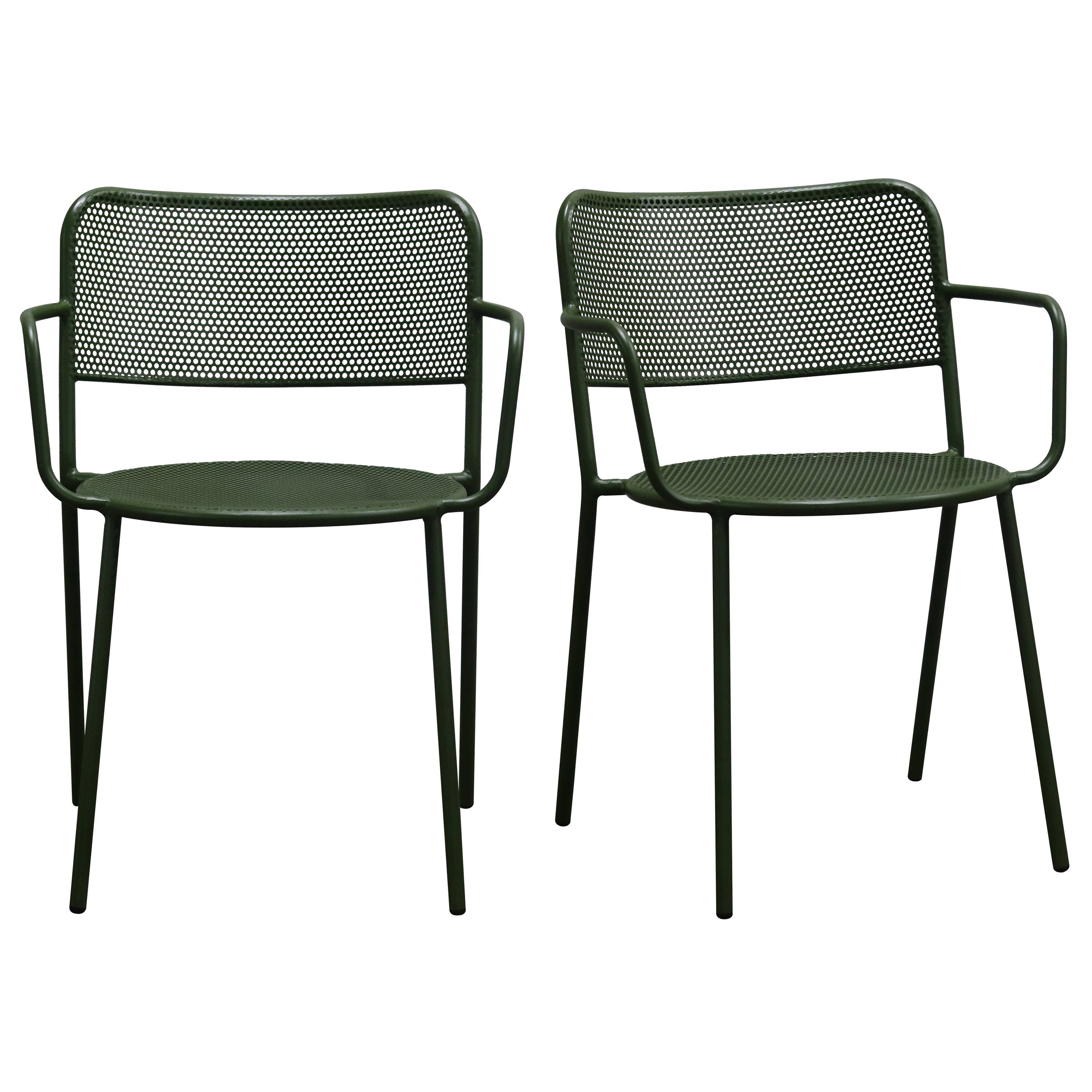 Nansen Outdoor Armchair in Dark Green - Set of 2