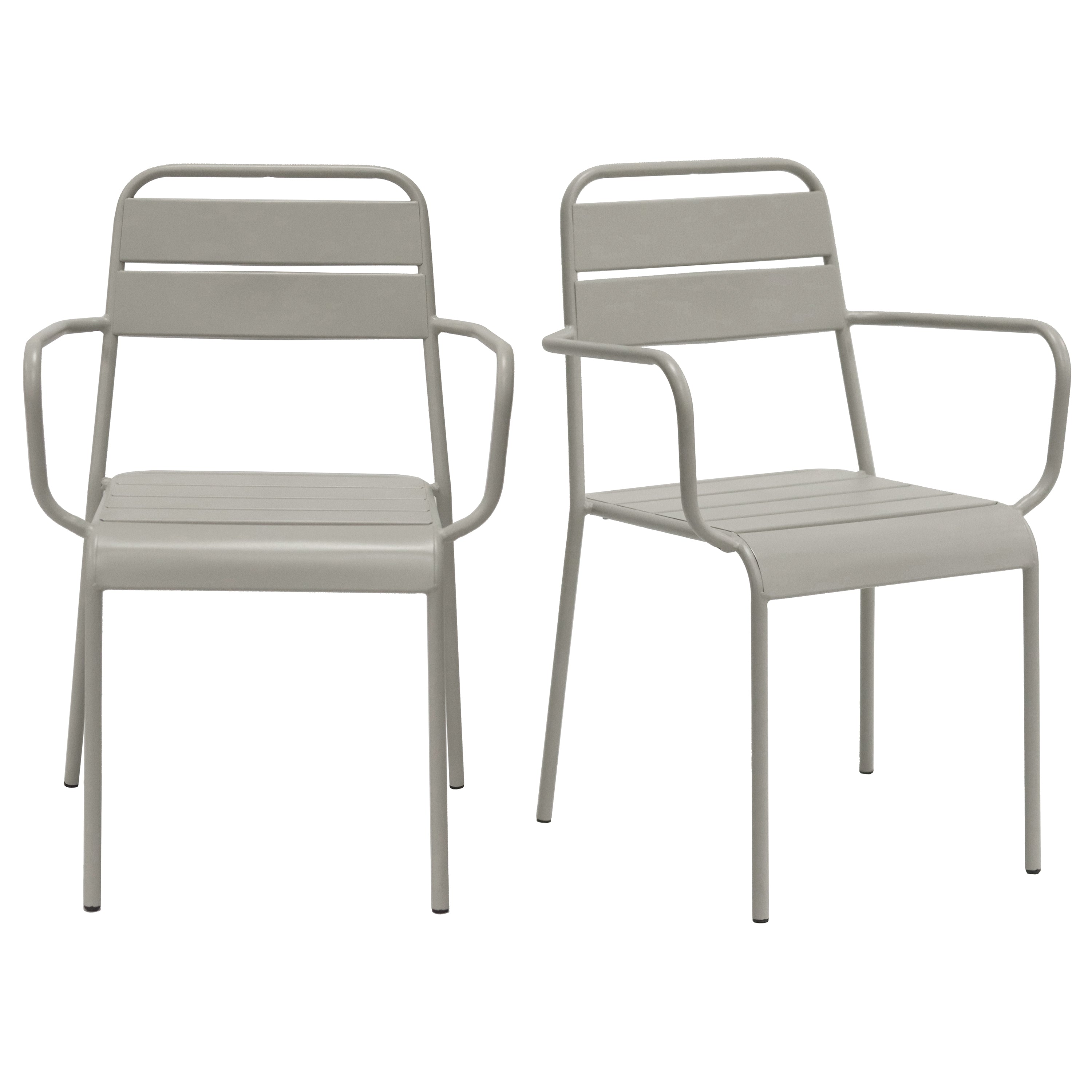 Rosco Outdoor Armchair in Oyster Gray - Set of 2