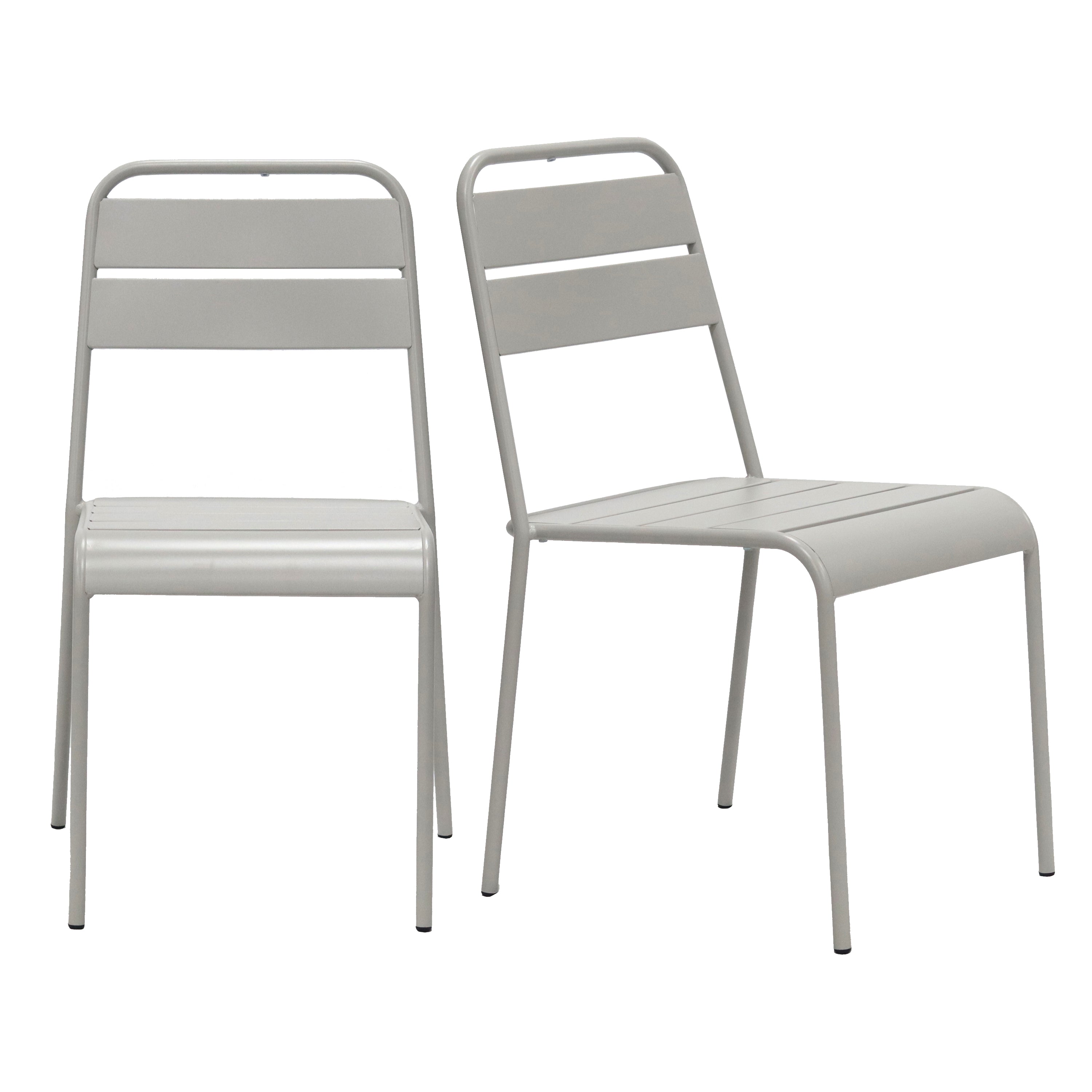 Rosco Outdoor Side Chair in Oyster Gray - Set of 2