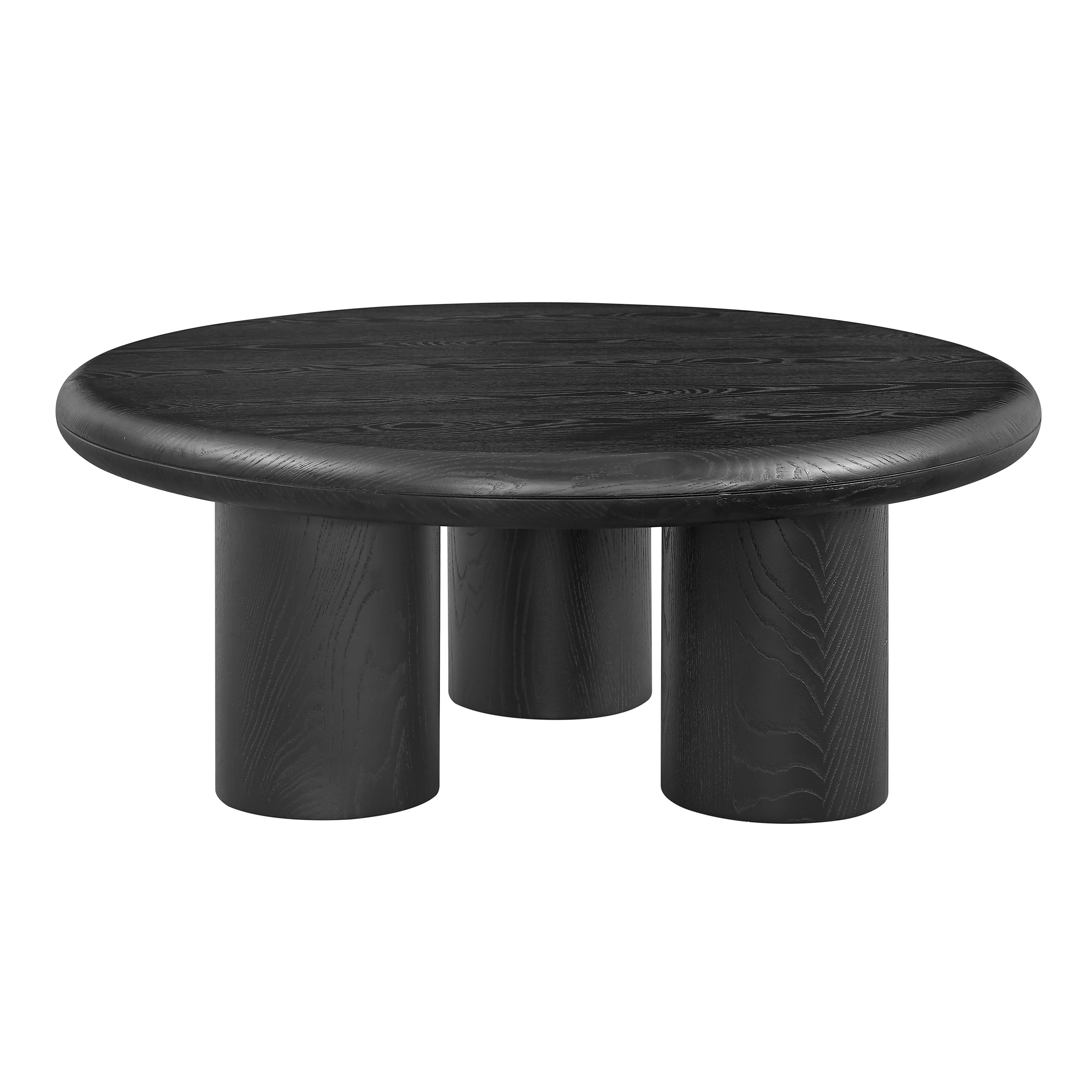 Gunda Round Coffee Table in Black