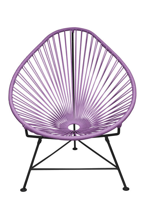 Acapulco Chair Black Frame - Color Orchid Weave