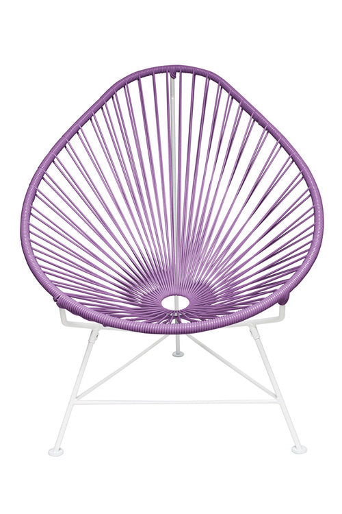 Acapulco Chair White Frame - Color Orchid Weave