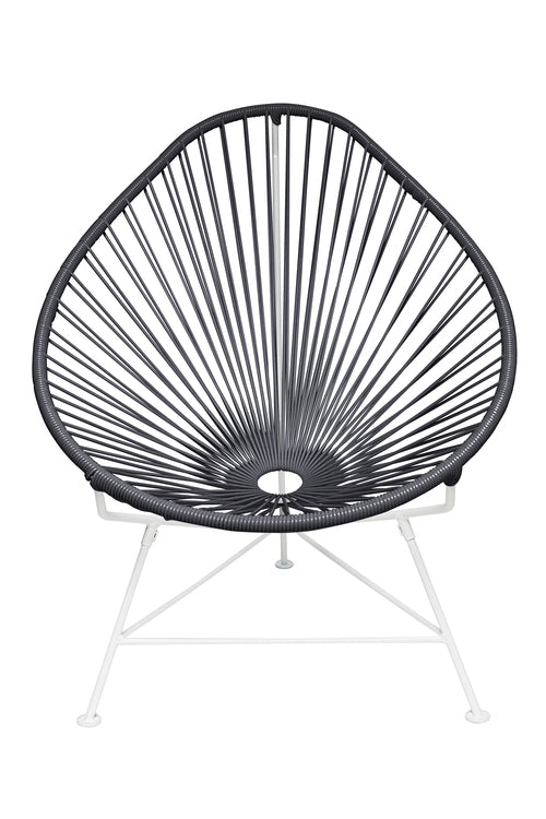 Acapulco Chair White Frame - Color Grey Weave