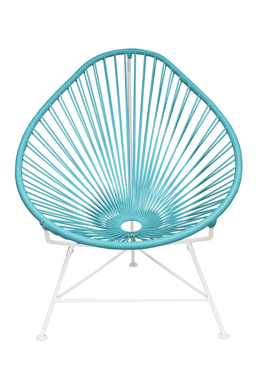 Acapulco Chair White Frame - Color Blue Weave