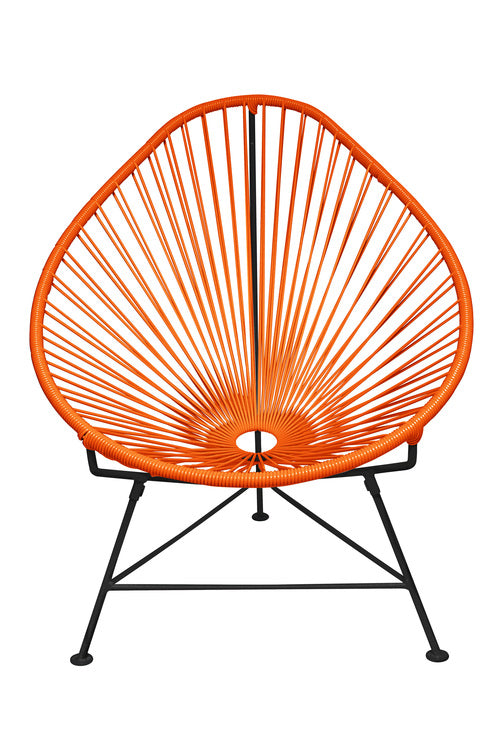 Acapulco Chair Black Frame - Color Orange Weave