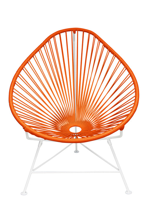 Acapulco Chair White Frame - Color Orange Weave