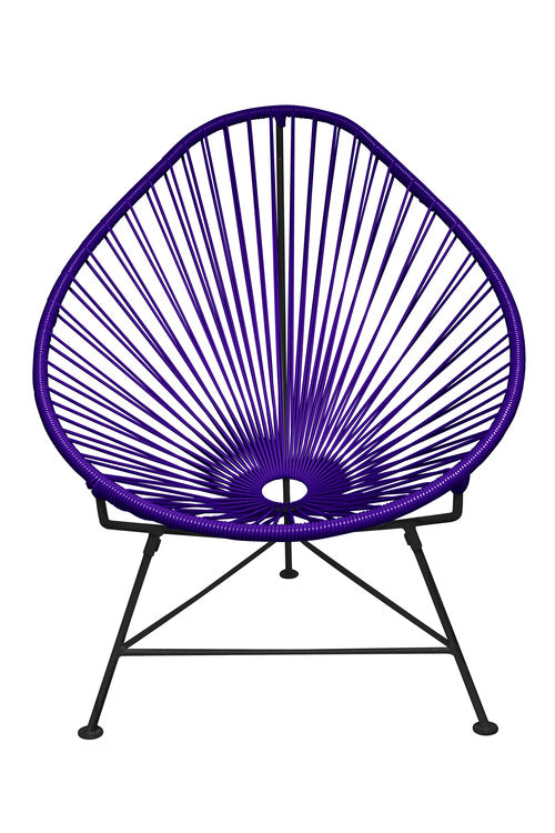 Acapulco Chair Black Frame - Color Purple Weave