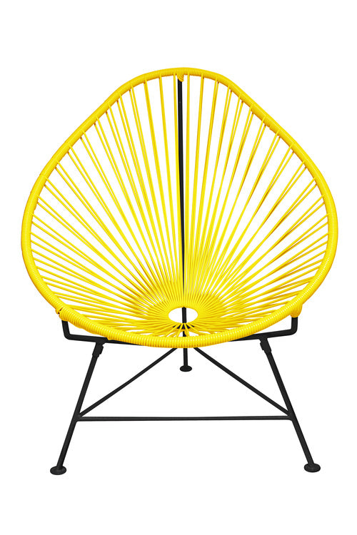 Acapulco Chair Black Frame - Color Yellow Weave