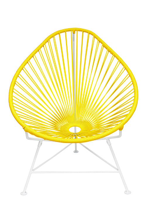 Acapulco Chair White Frame - Color Yellow Weave