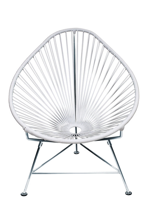 Acapulco Chair Chrome Frame - Color White Weave