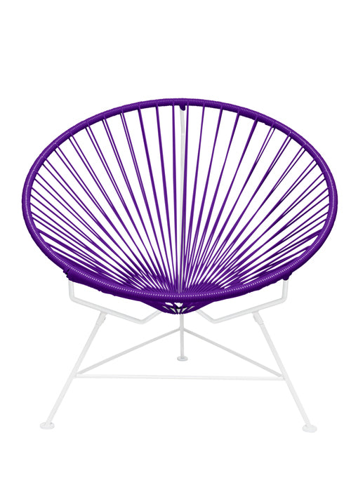 Innit Chair White Frame - Color Purple Weave