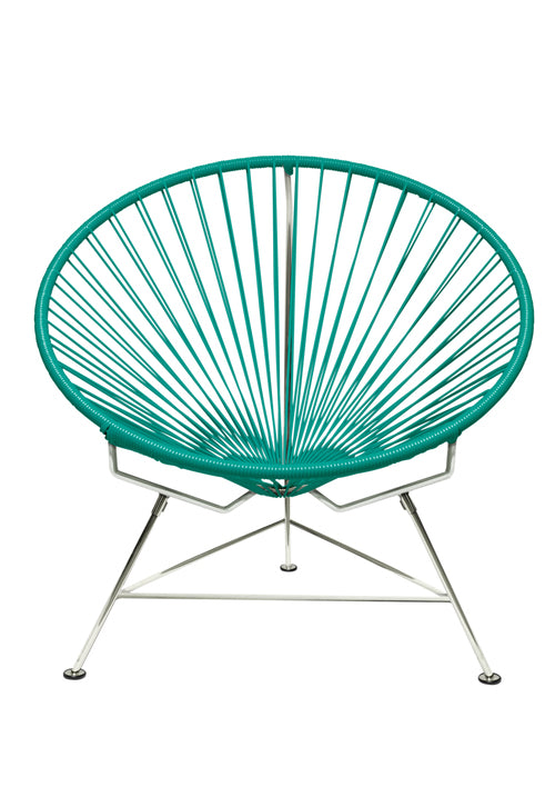 Innit Chair Chrome Frame - Color Turquoise Weave