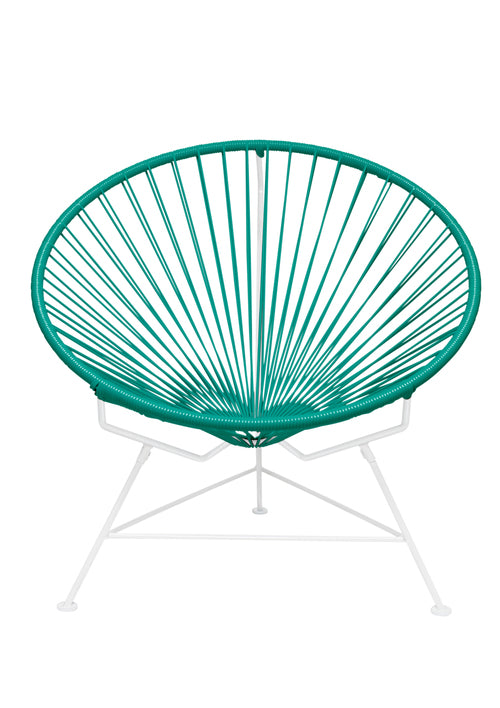 Innit Chair White Frame - Color Turquoise Weave