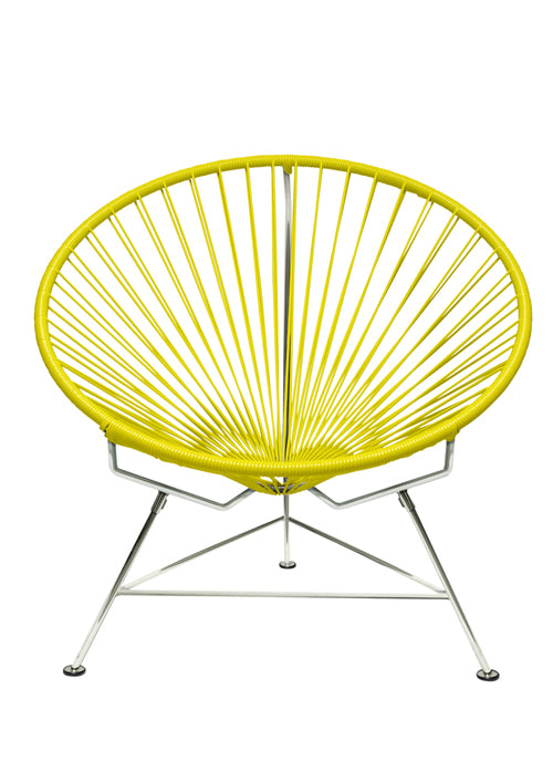 Innit Chair Chrome Frame - Color Yellow Weave