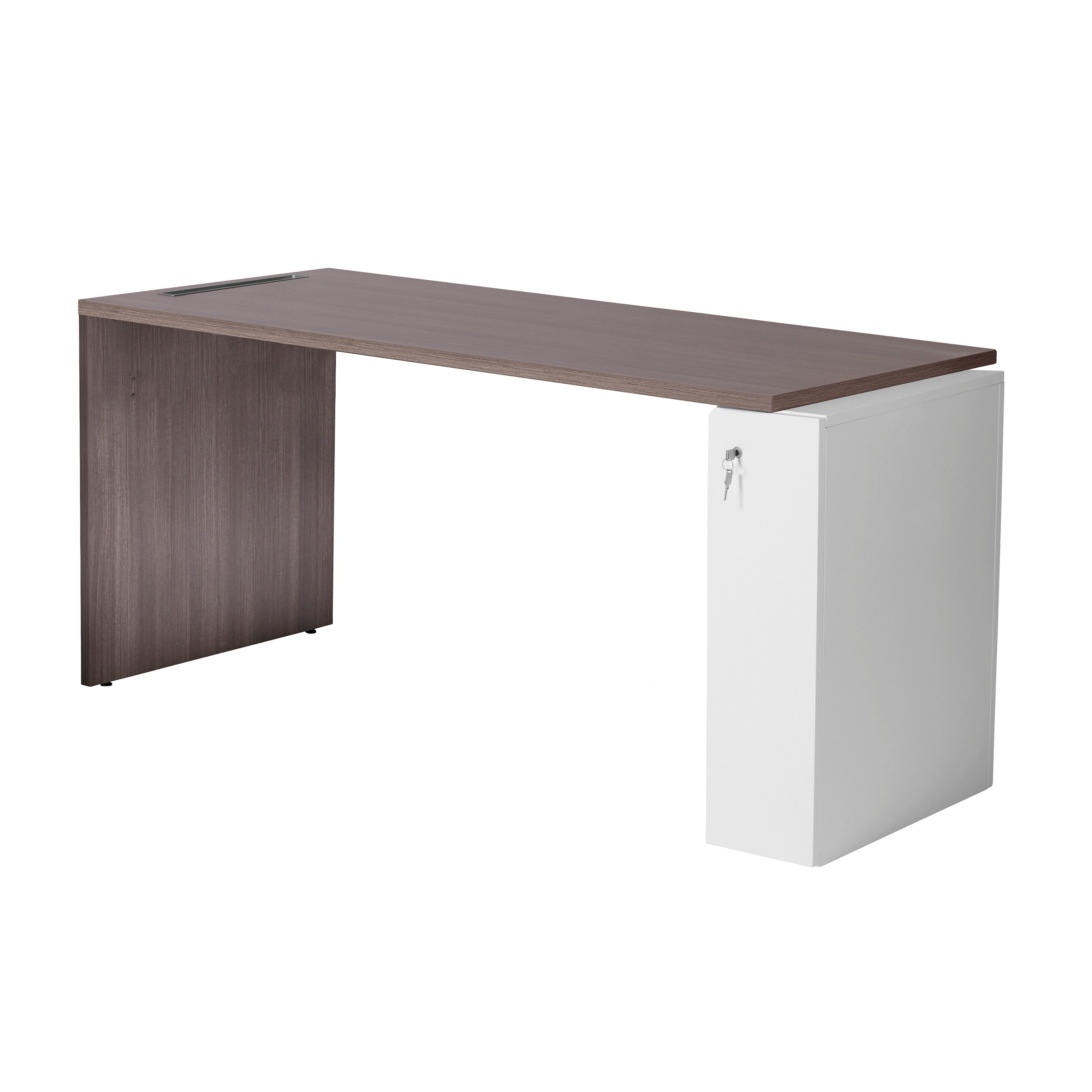 Mastro Series Desk 27"X51" with door unit on right in Valley Grey