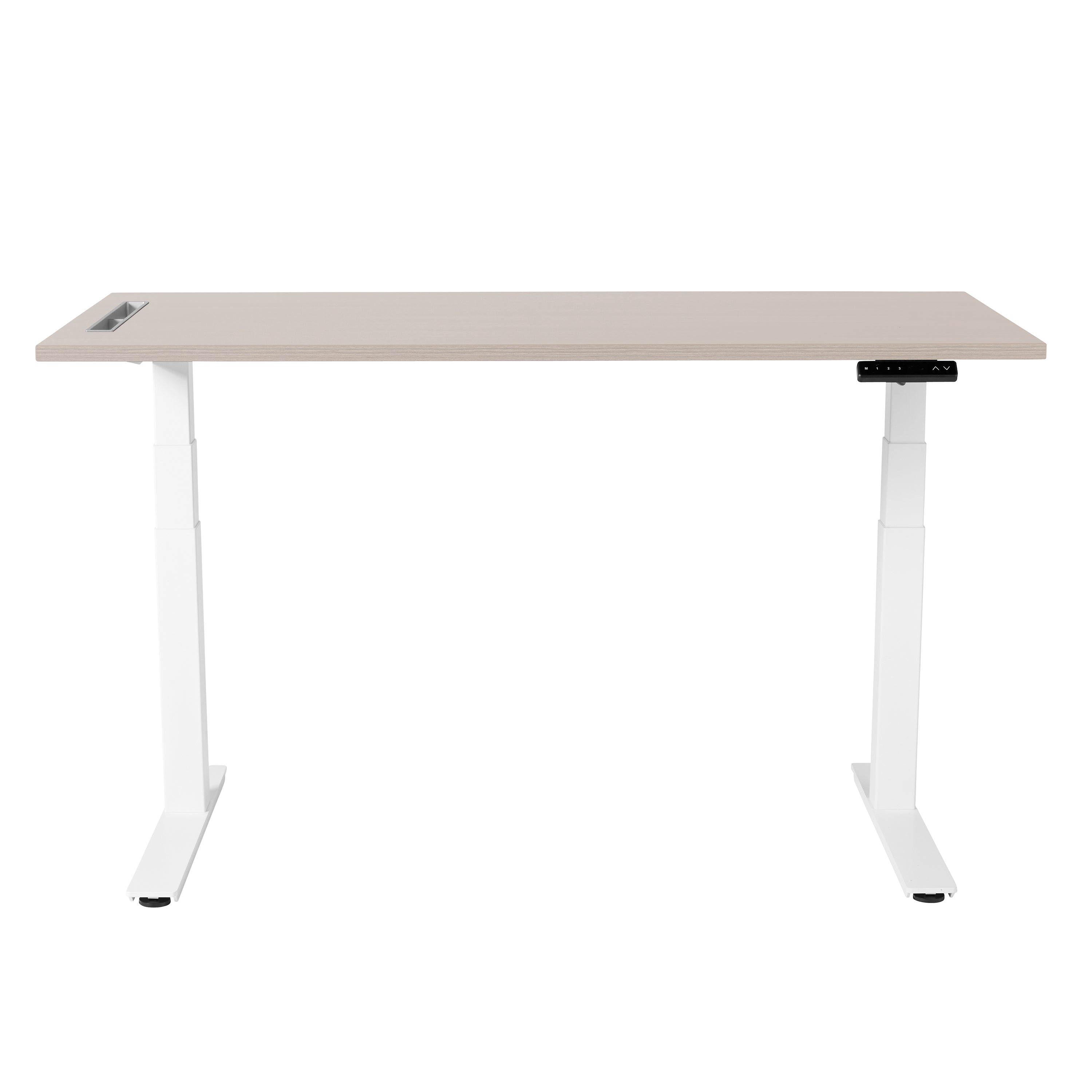 Mastro Series 27"x59" Adjustable Desk w Pencil Drawer in Silver Birch