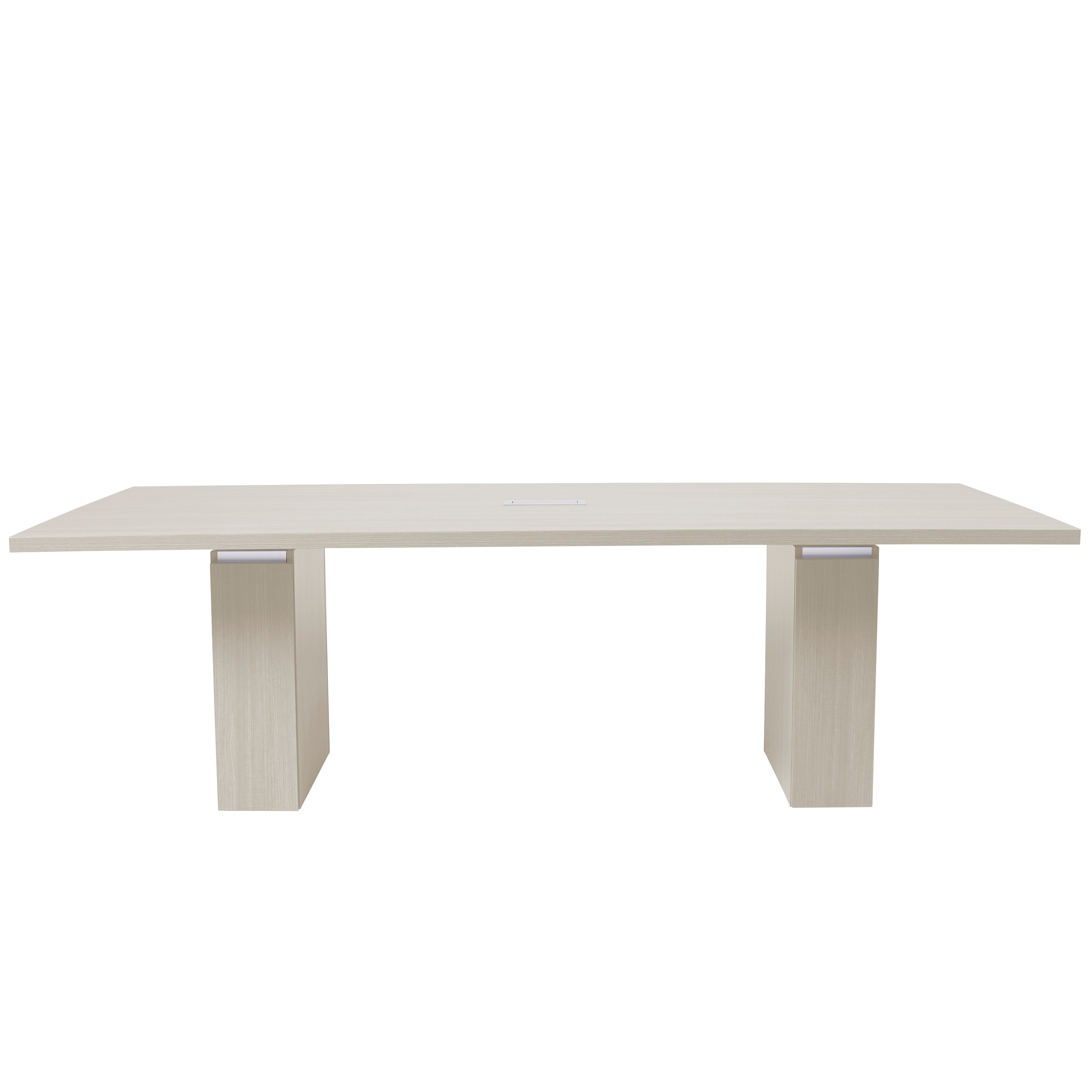 Mastro 96" Conference Table w Power Module in Silver Birch