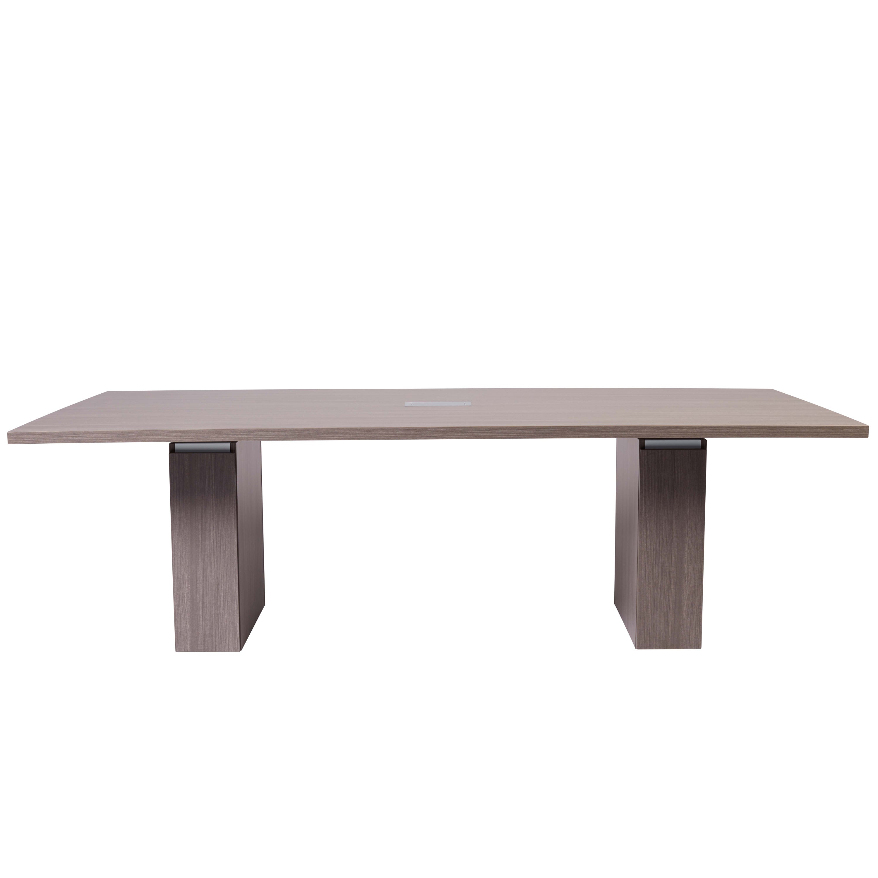 Mastro 96" Conference Table w Power Module in Valley Grey