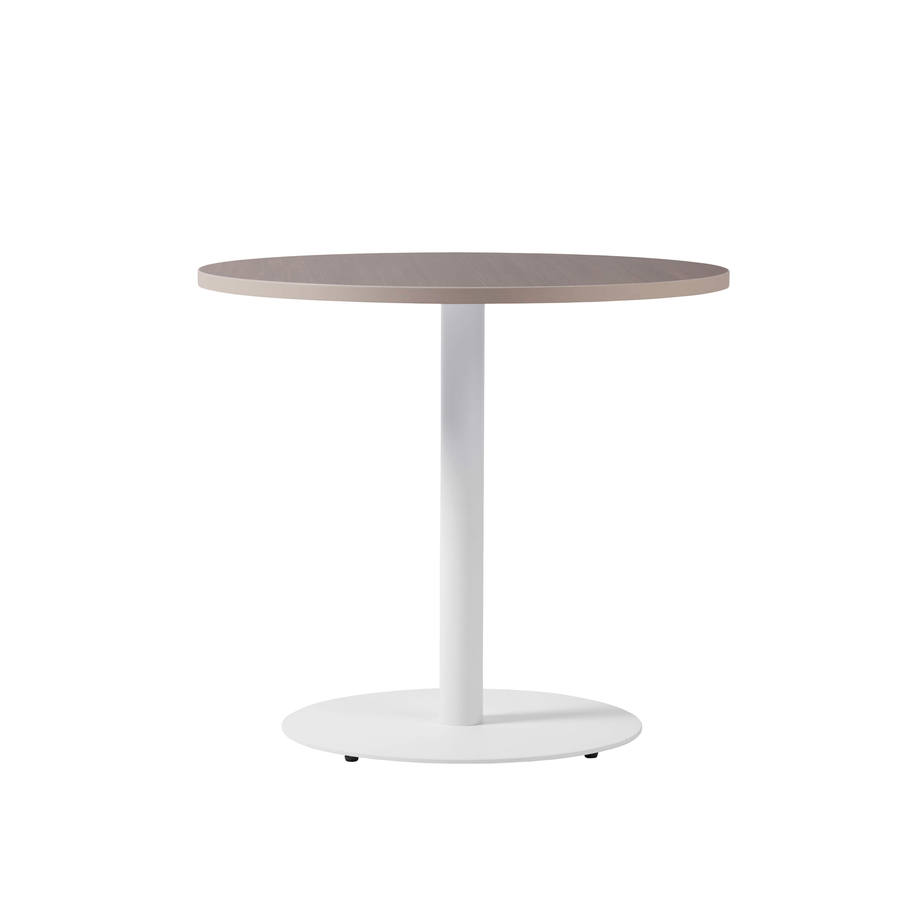 Mastro Series 33" Round Table w Outlet Module in Valley Grey