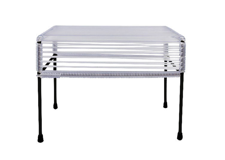 Atom Ottoman Black Frame - Color Clear Weave