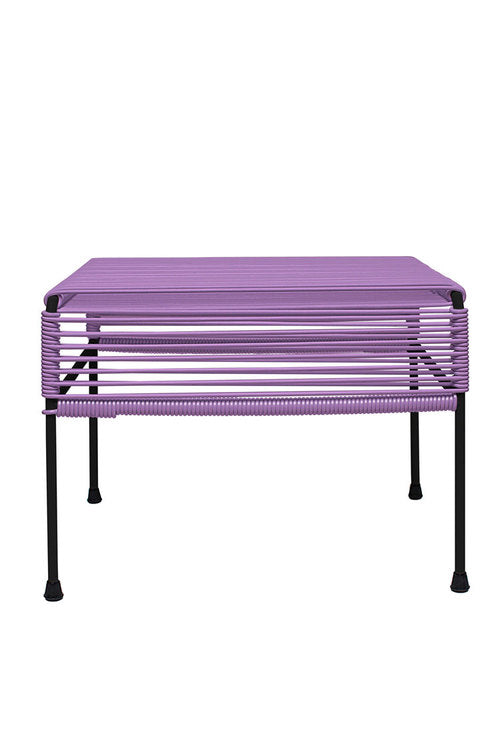 Atom Ottoman Black Frame - Color Orchid Weave