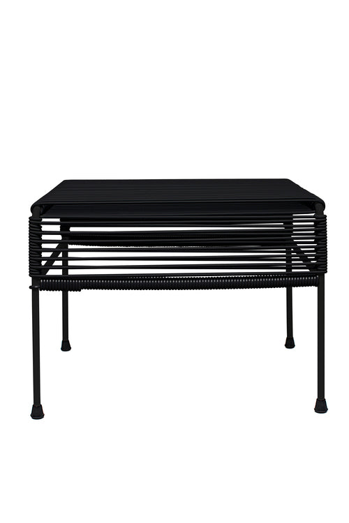 Atom Ottoman Black Frame - Color Black Weave