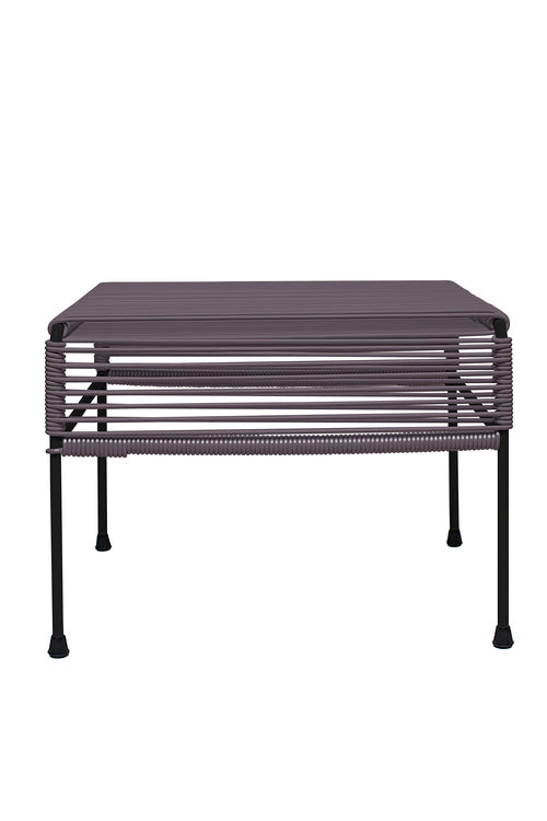 Atom Ottoman Black Frame - Color Grey Weave