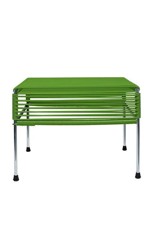 Atom Ottoman Chrome Frame - Color Cactus Weave