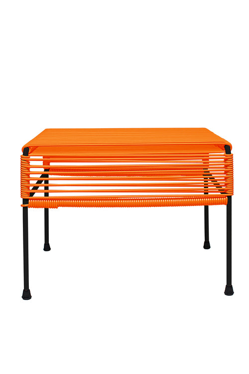 Atom Ottoman Black Frame - Color Orange Weave