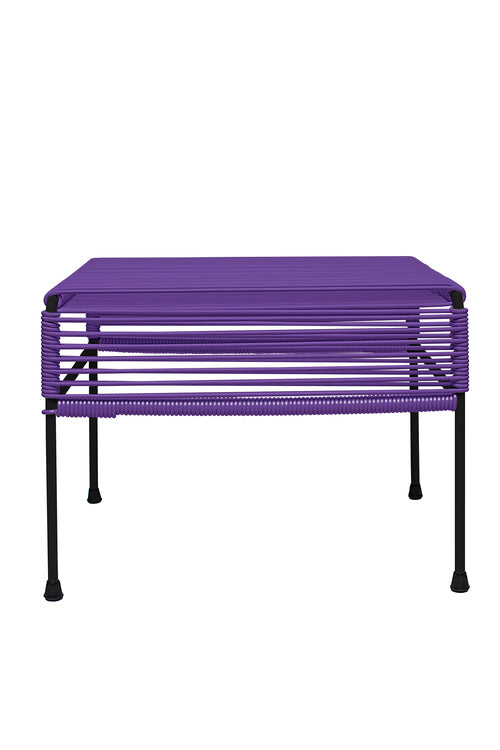 Atom Ottoman Black Frame - Color Purple Weave